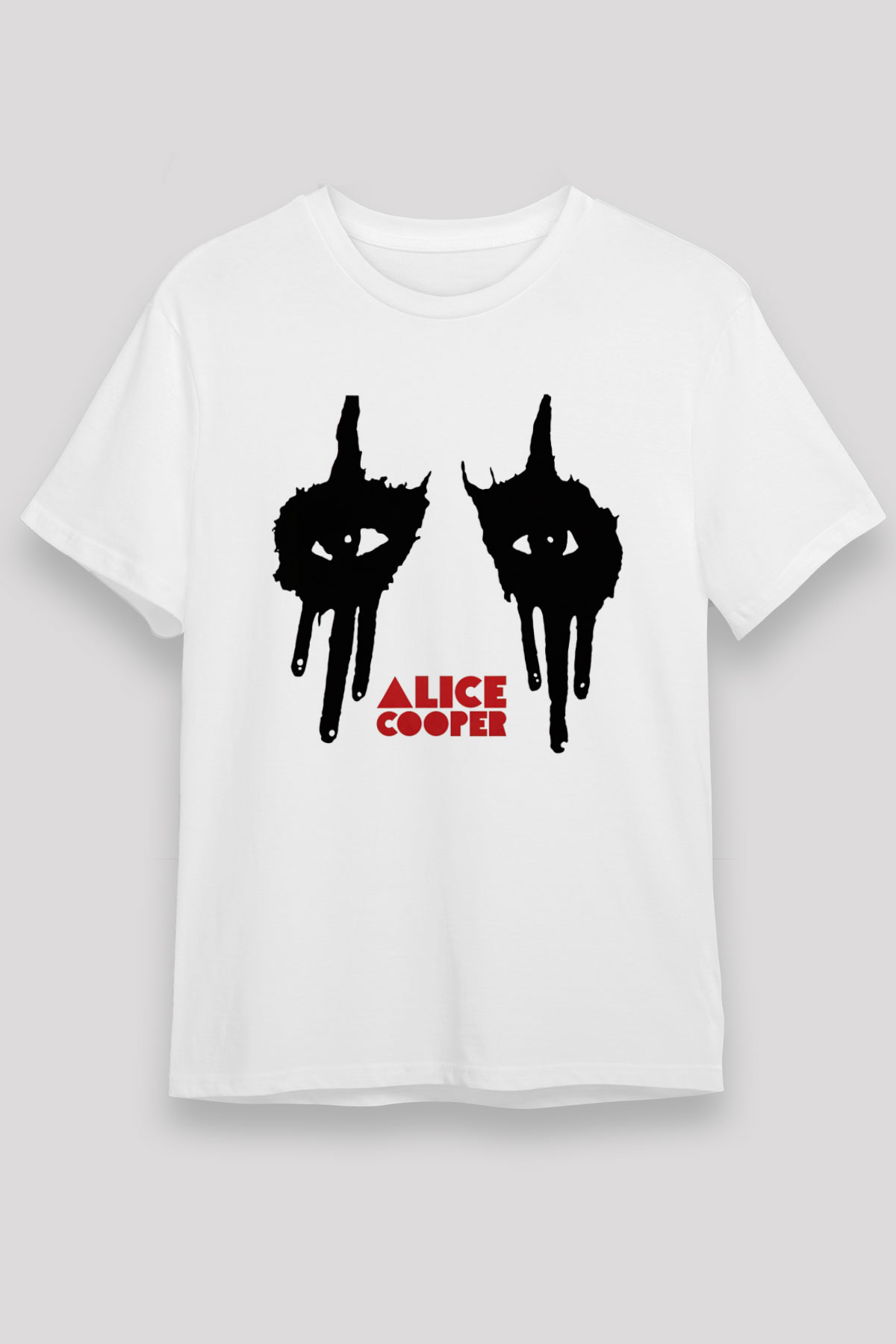 Alice Cooper Beyaz Unisex Tişört T-Shirt - TişörtFabrikası