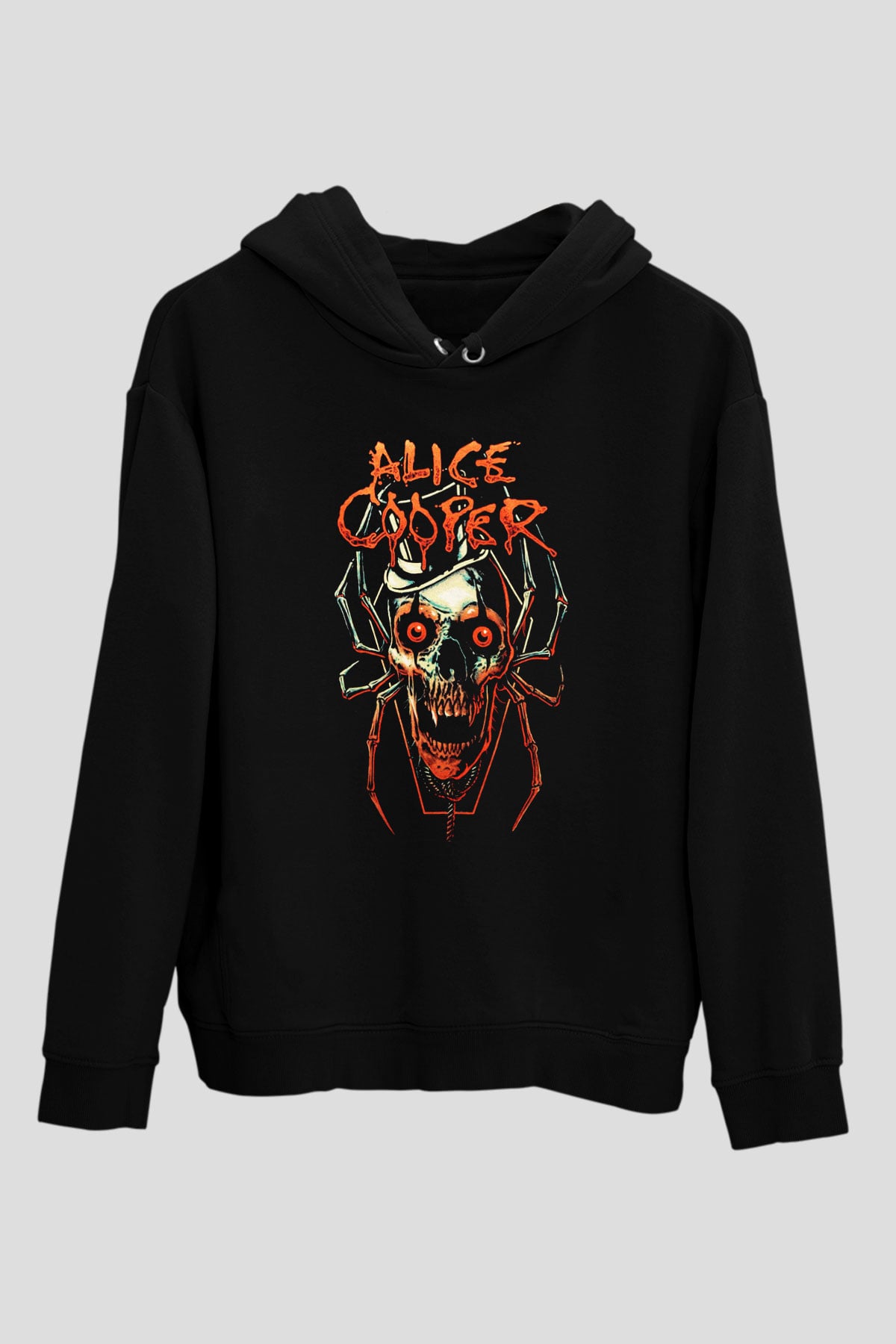 Alice Cooper Siyah Unisex Hoodie