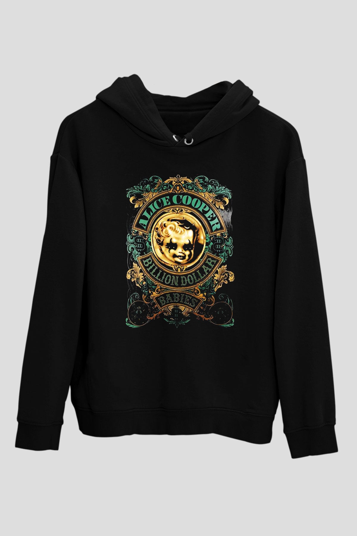 Alice Cooper Siyah Unisex Hoodie