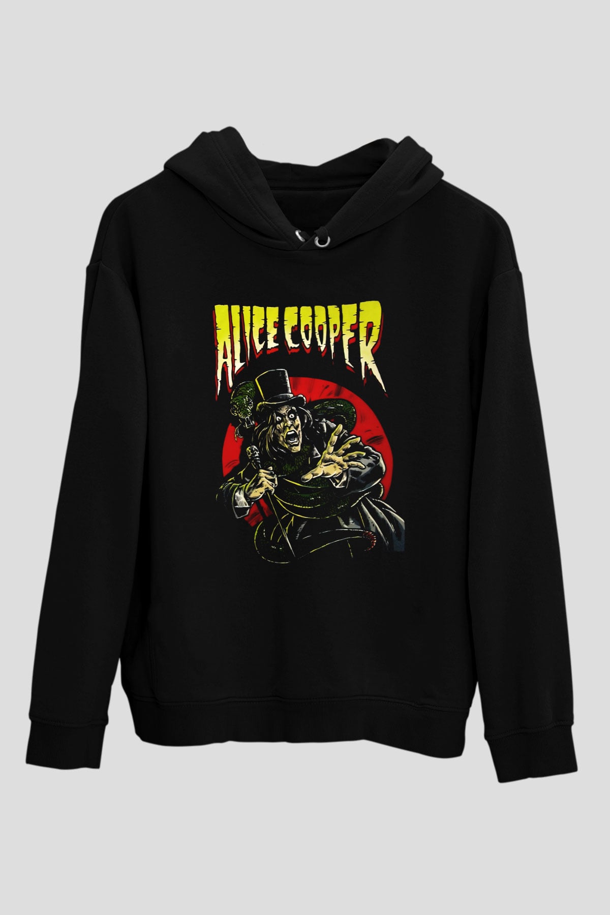 Alice Cooper Siyah Unisex Hoodie