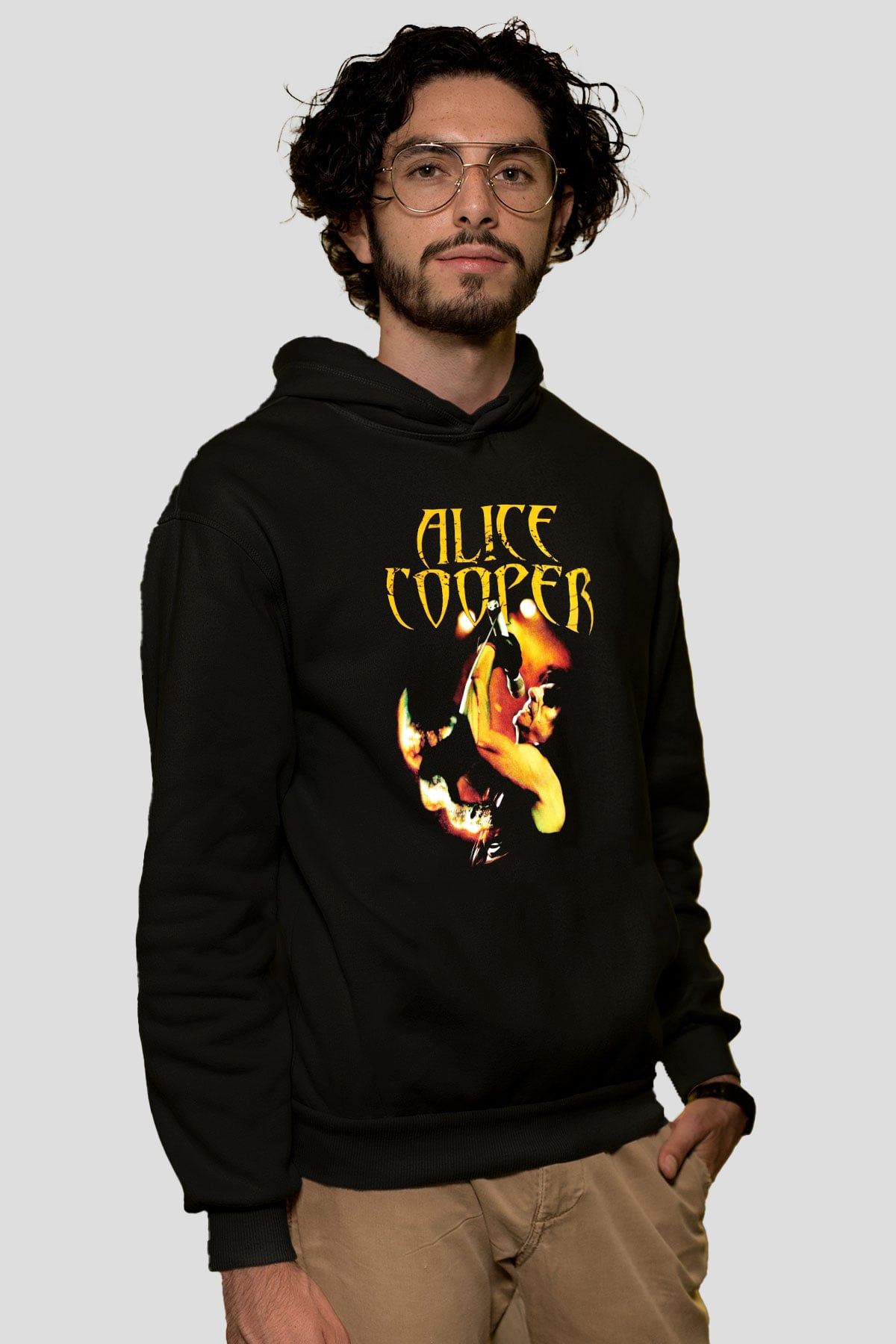 Alice Cooper Siyah Unisex Hoodie