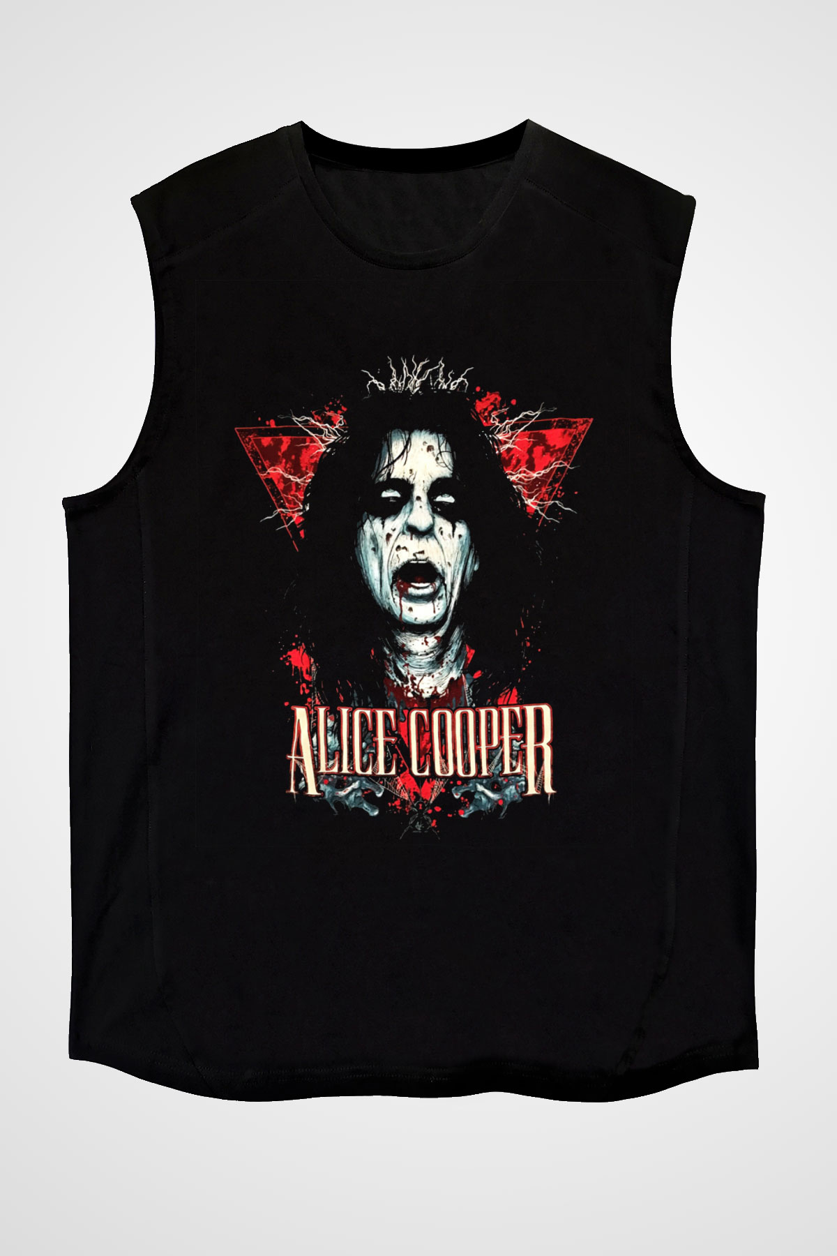 Alice Cooper Siyah Unisex Kolsuz Tişört