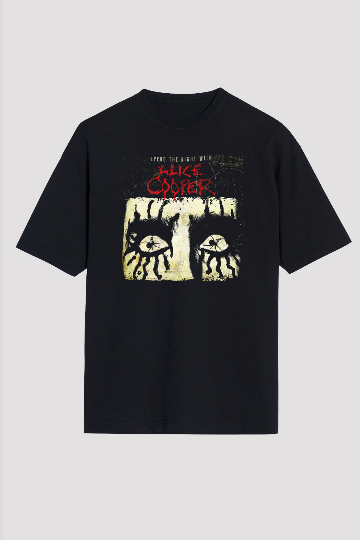 Alice Cooper Siyah Unisex Oversize Tişört T-Shirt