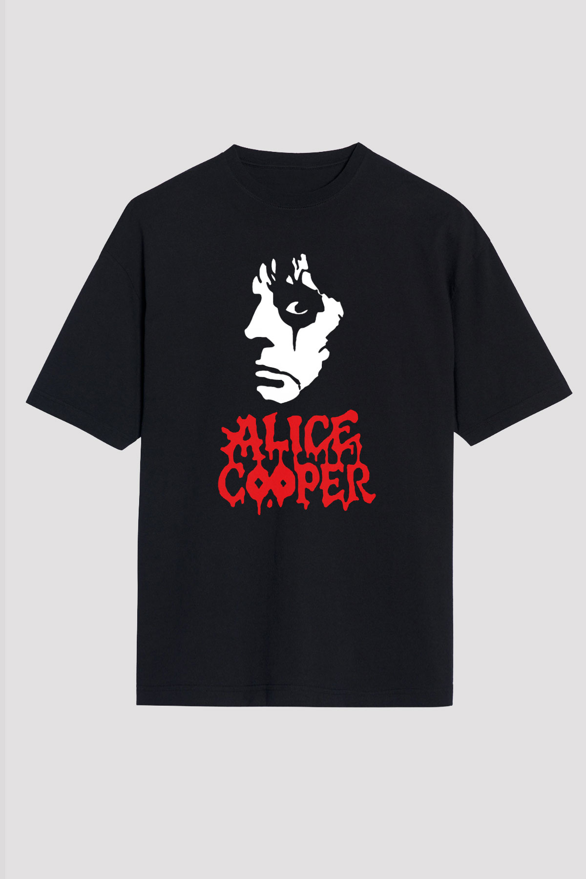 Alice Cooper Siyah Unisex Oversize Tişört T-Shirt