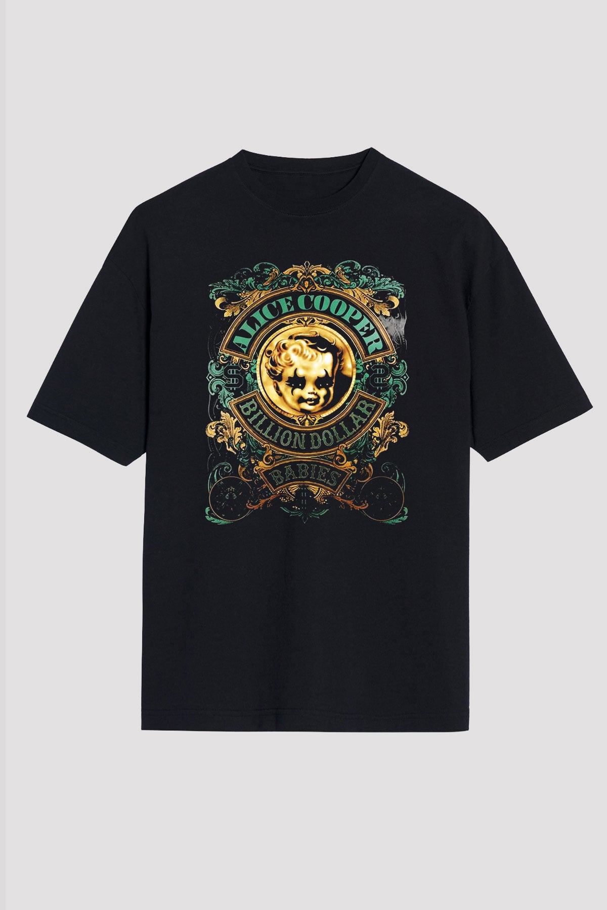 Alice Cooper Siyah Unisex Oversize Tişört T-Shirt