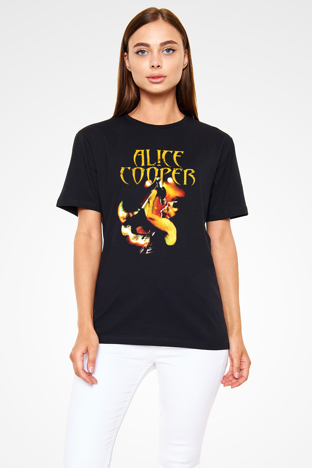 Alice Cooper Siyah Unisex Tişört T-Shirt - TişörtFabrikası