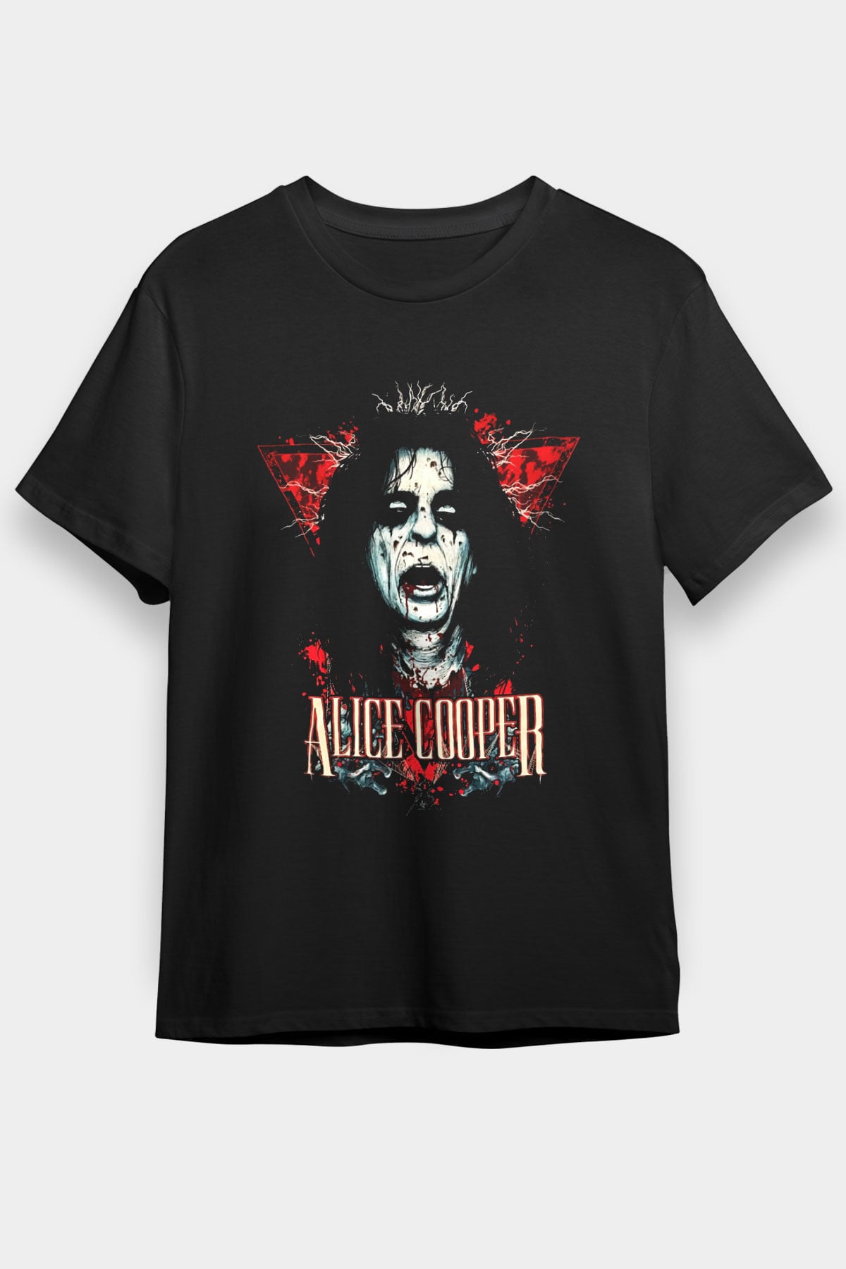 Alice Cooper Siyah Unisex Tişört T-Shirt - TişörtFabrikası