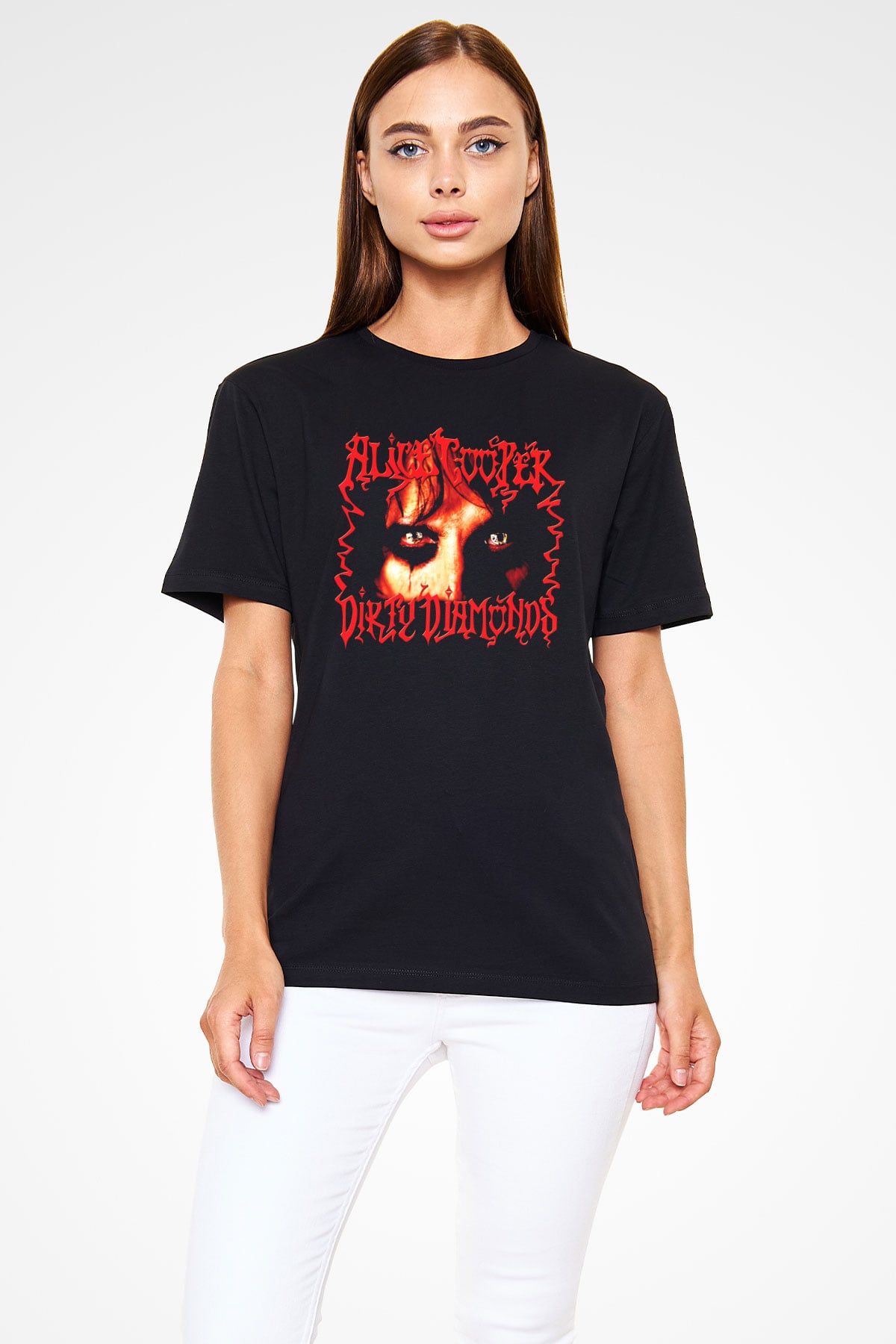 Alice Cooper Siyah Unisex Tişört T-Shirt - TişörtFabrikası