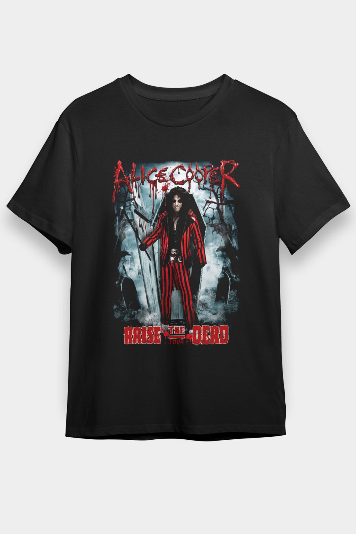 Alice Cooper Siyah Unisex Tişört T-Shirt - TişörtFabrikası