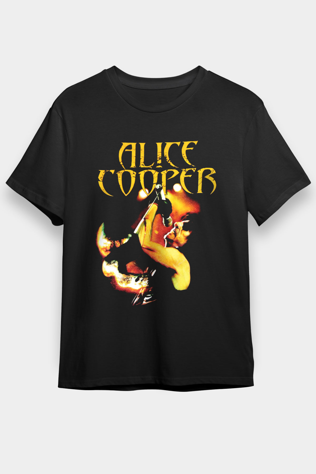 Alice Cooper Siyah Unisex Tişört T-Shirt - TişörtFabrikası