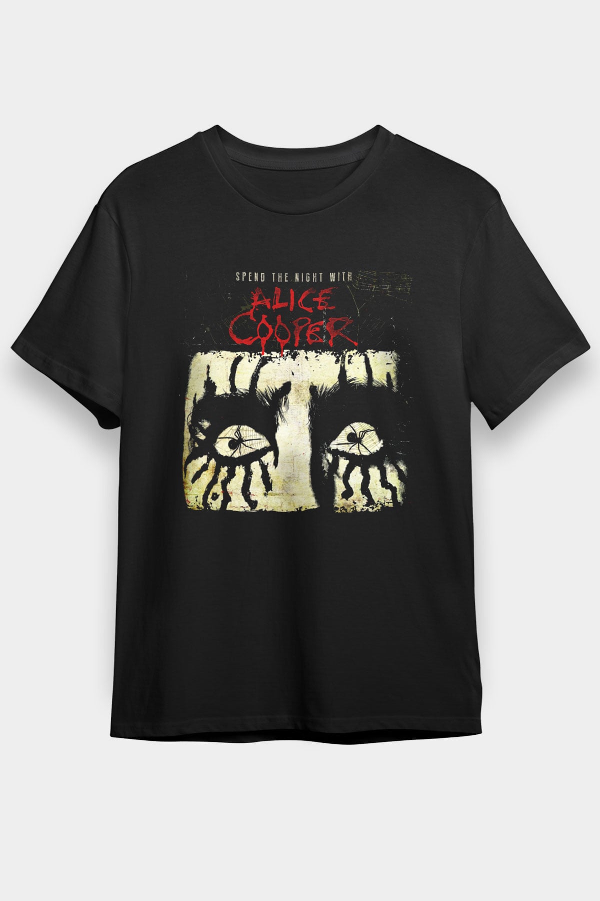 Alice Cooper Siyah Unisex Tişört T-Shirt - TişörtFabrikası