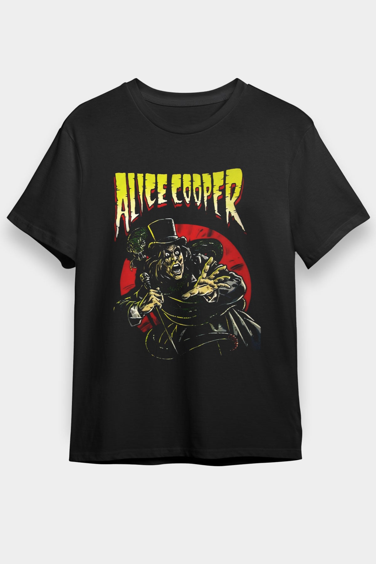 Alice Cooper Siyah Unisex Tişört T-Shirt - TişörtFabrikası