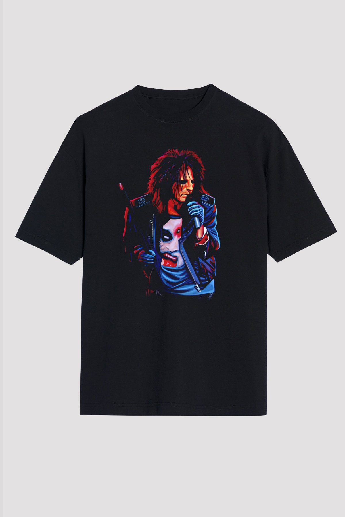 Alice Cooper Siyah Oversize Tişört Oversize T-shirt - TişörtFabrikası