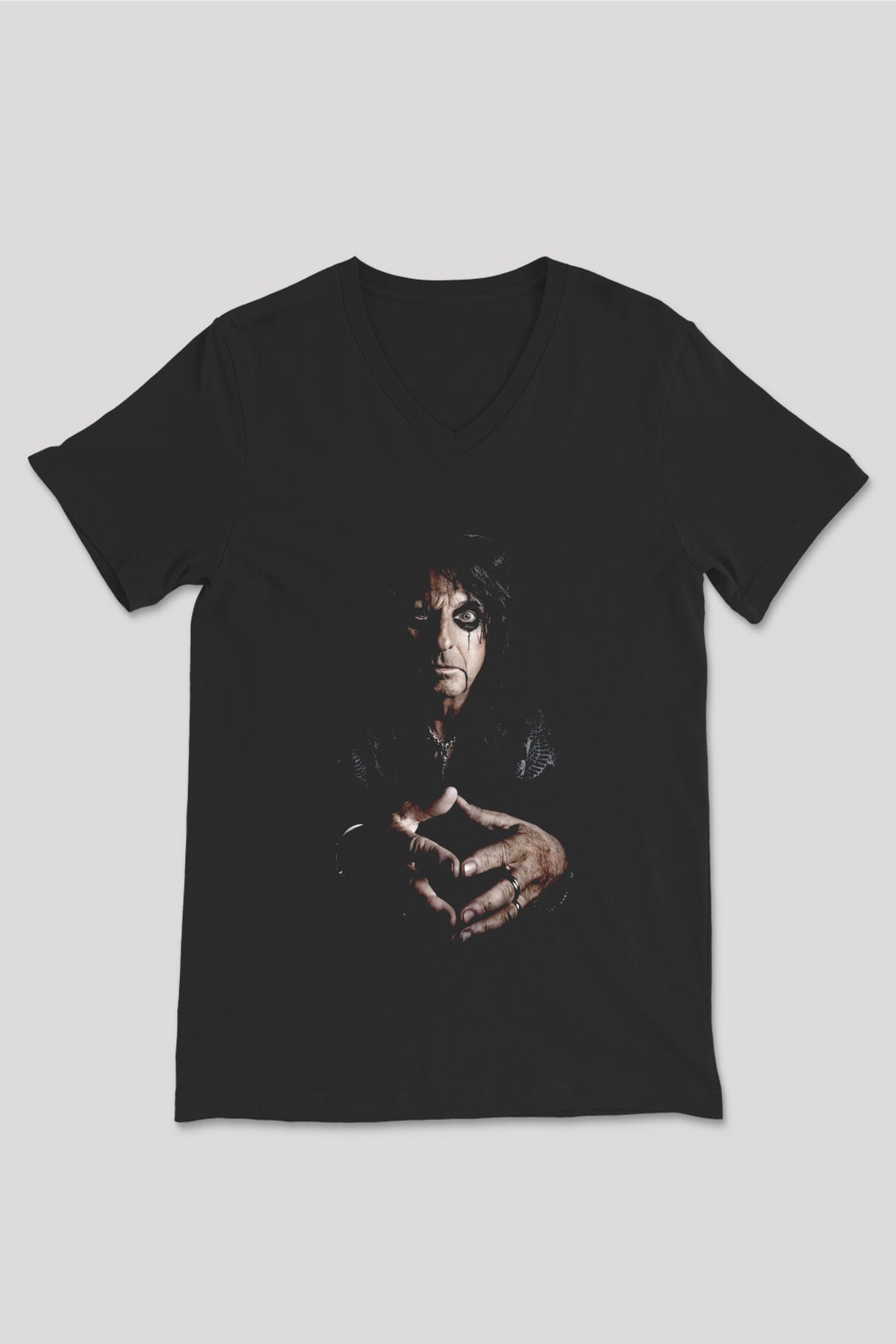 Alice Cooper Siyah Unisex V Yaka Tişört