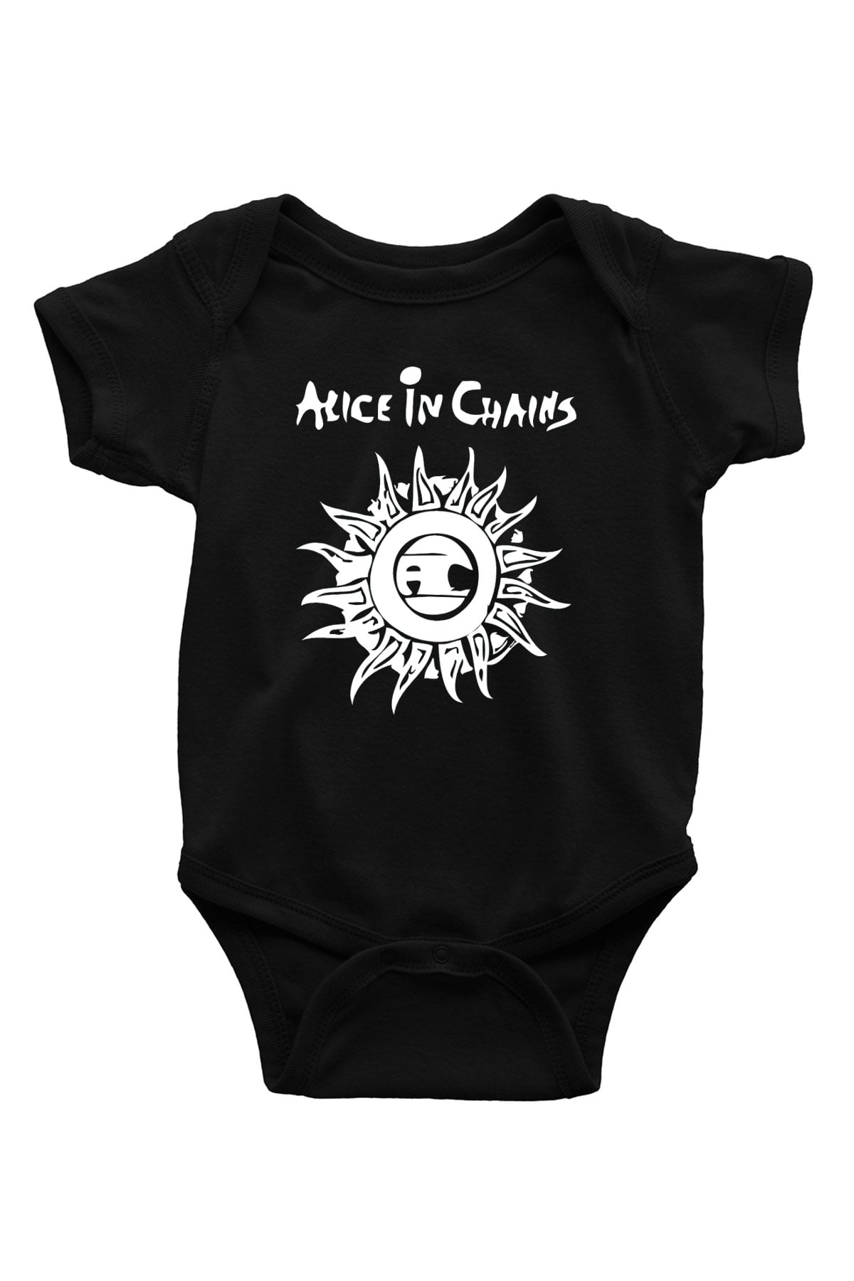 Alice in Chains Baskılı Siyah Bebek Body - Zıbın