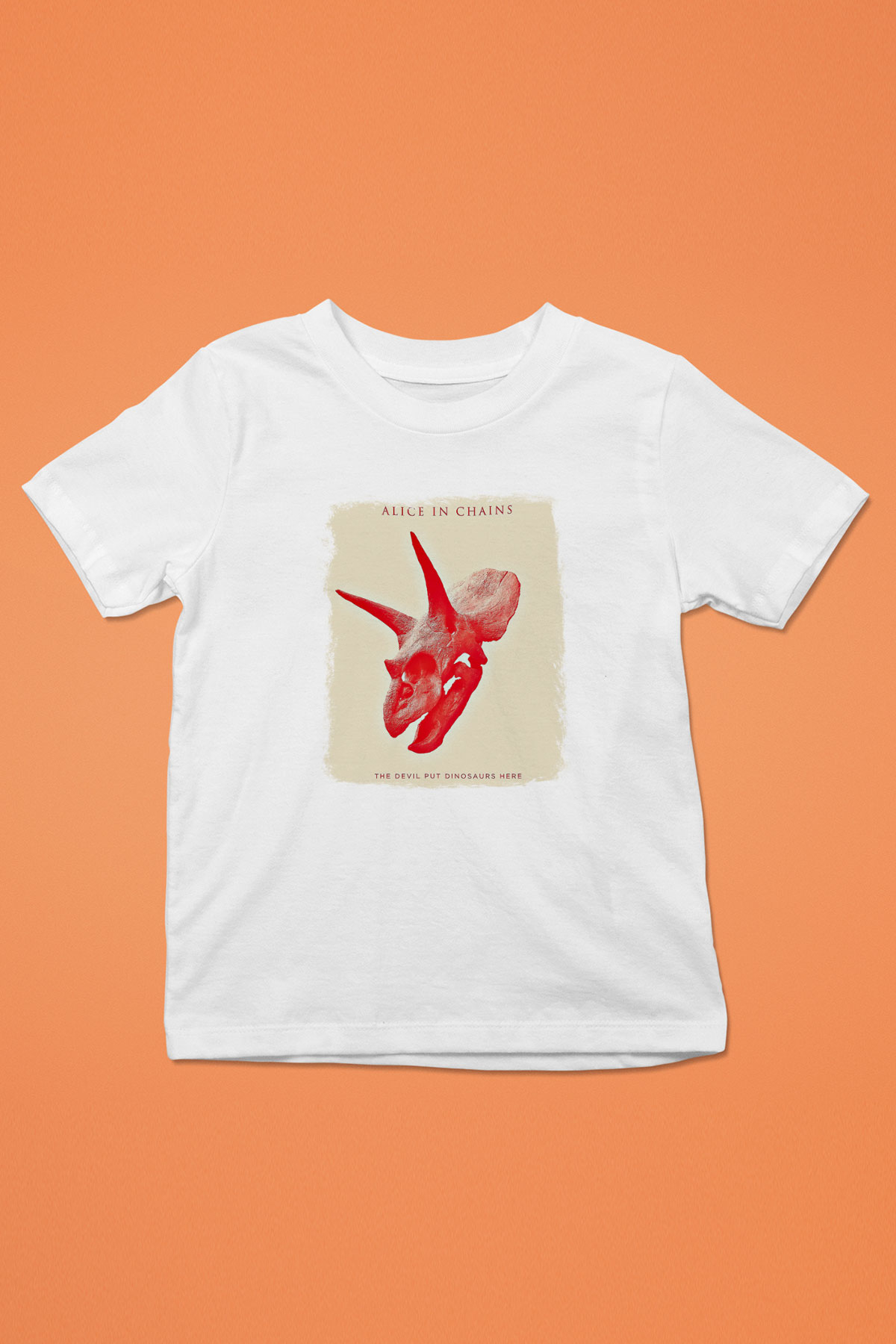 Alice in Chains Baskılı Unisex Beyaz Çocuk Tişört