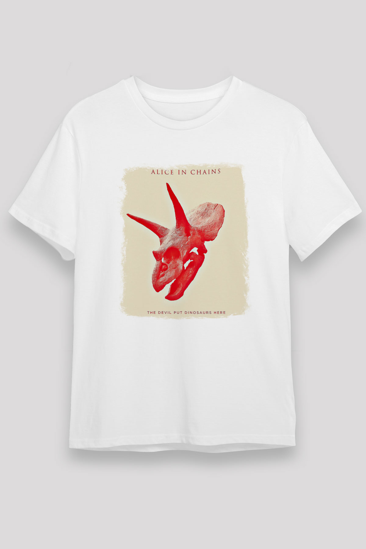 Alice in Chains Baskılı Unisex Beyaz Tişört