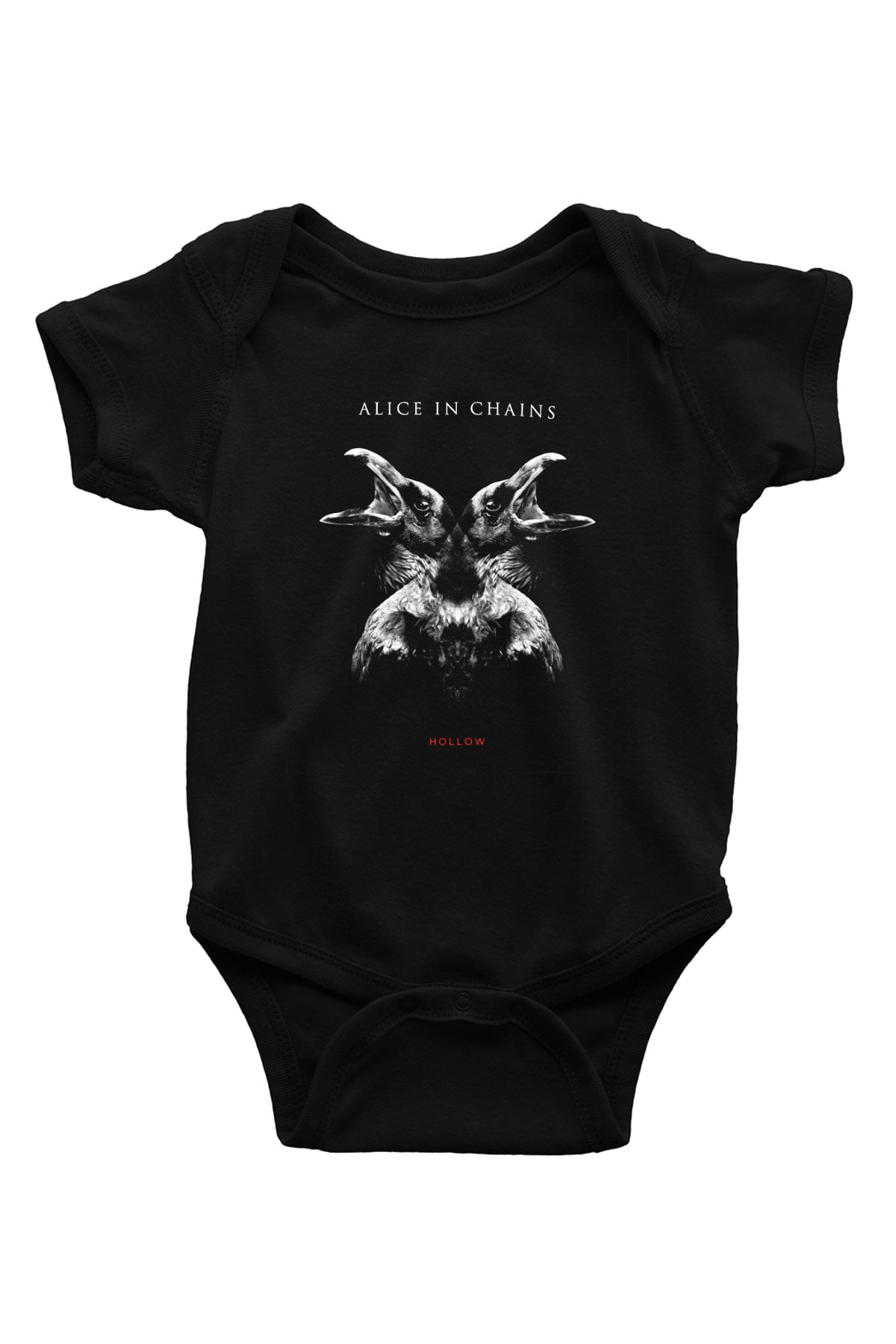 Alice in Chains Baskılı Unisex Siyah Bebek Body - Zıbın