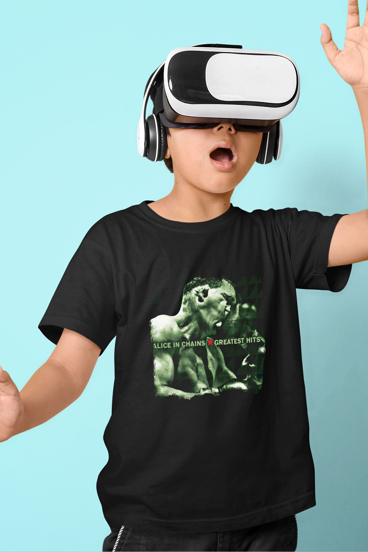 Alice in Chains Baskılı Unisex Siyah Çocuk Tişört