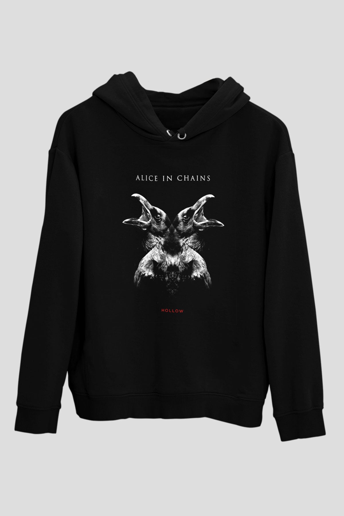 Alice in Chains Baskılı Unisex Siyah Hoodie