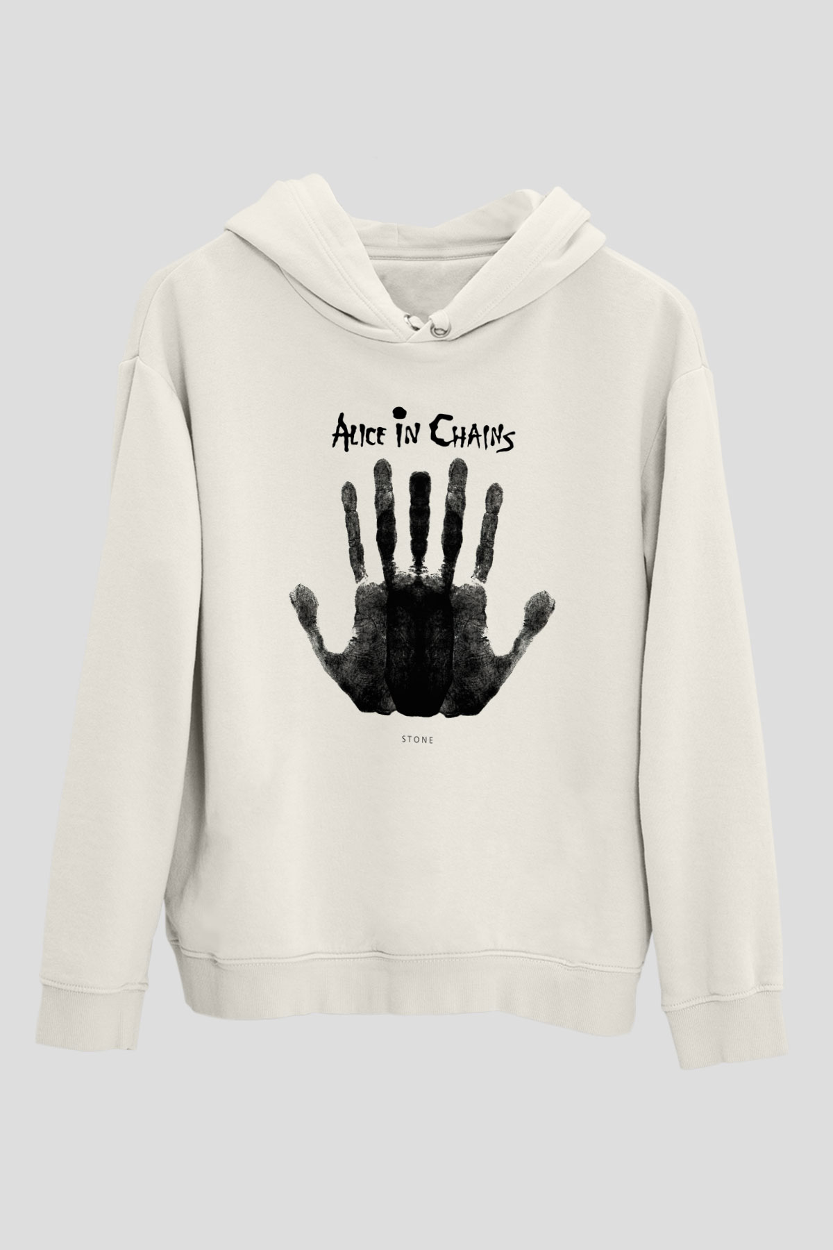 Alice in Chains Beyaz Unisex Kapşonlu Sweatshirt