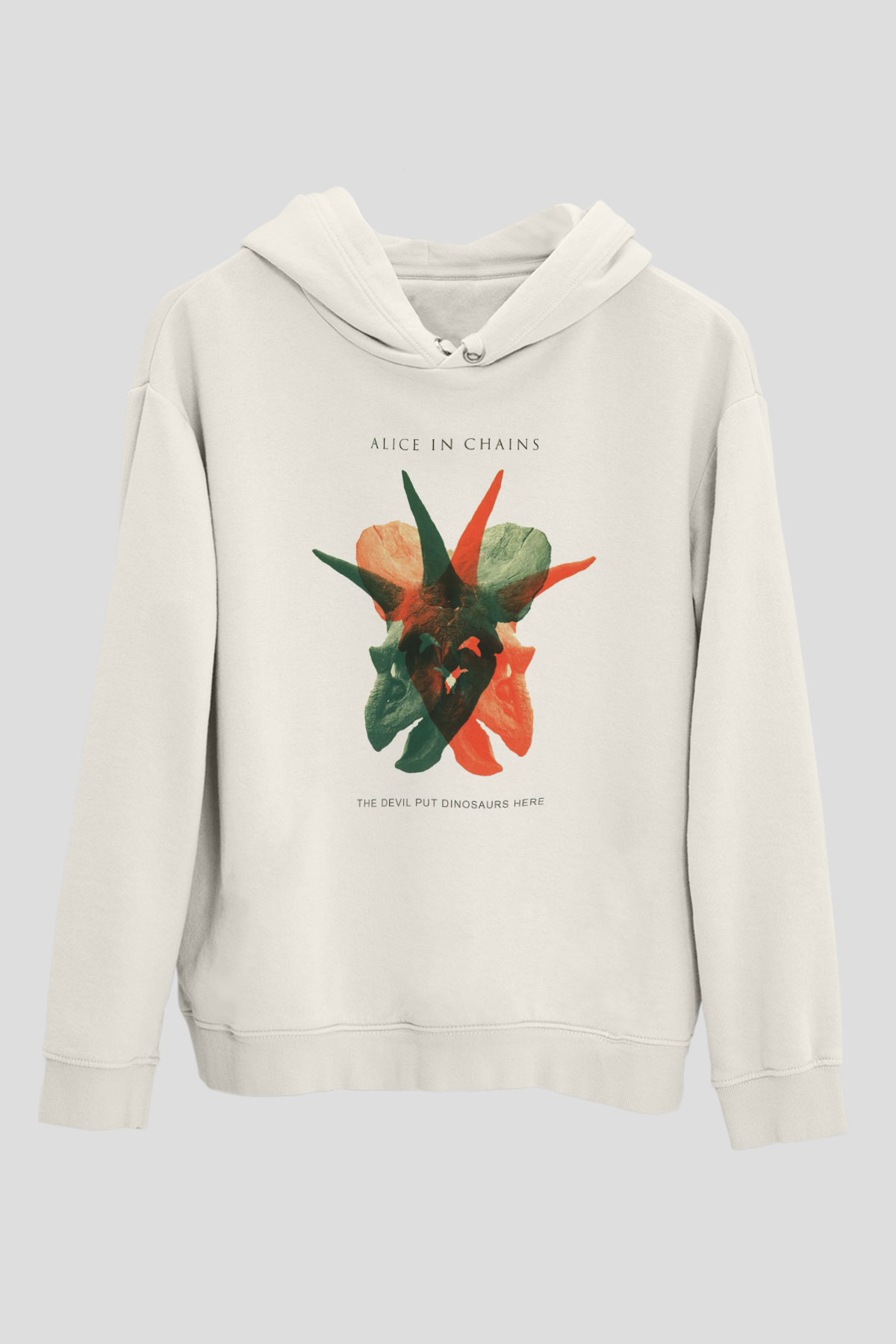 Alice in Chains Beyaz Unisex Kapşonlu Sweatshirt