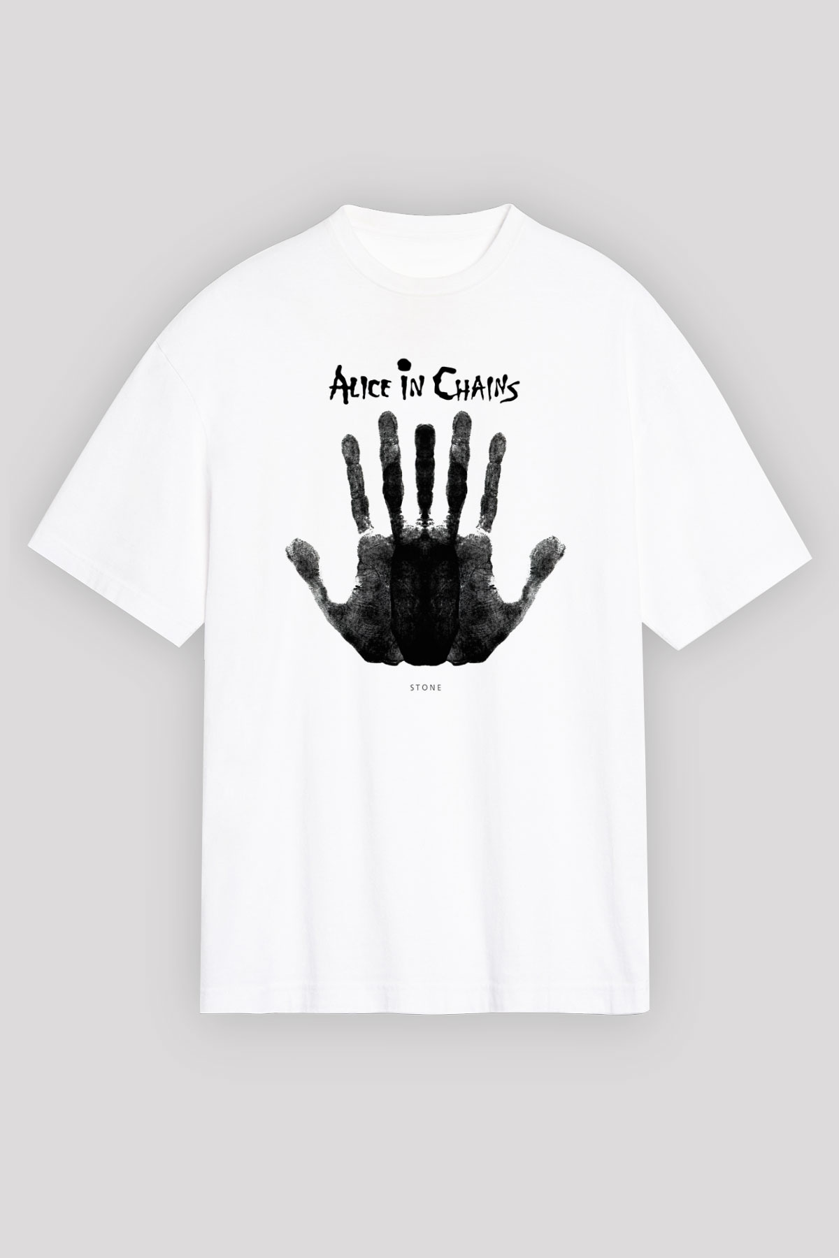 Alice in Chains Beyaz Unisex Oversize Tişört T-Shirt