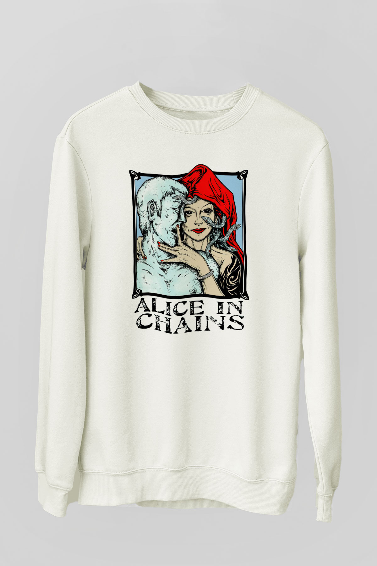 Alice in Chains Beyaz Unisex Sweatshirt