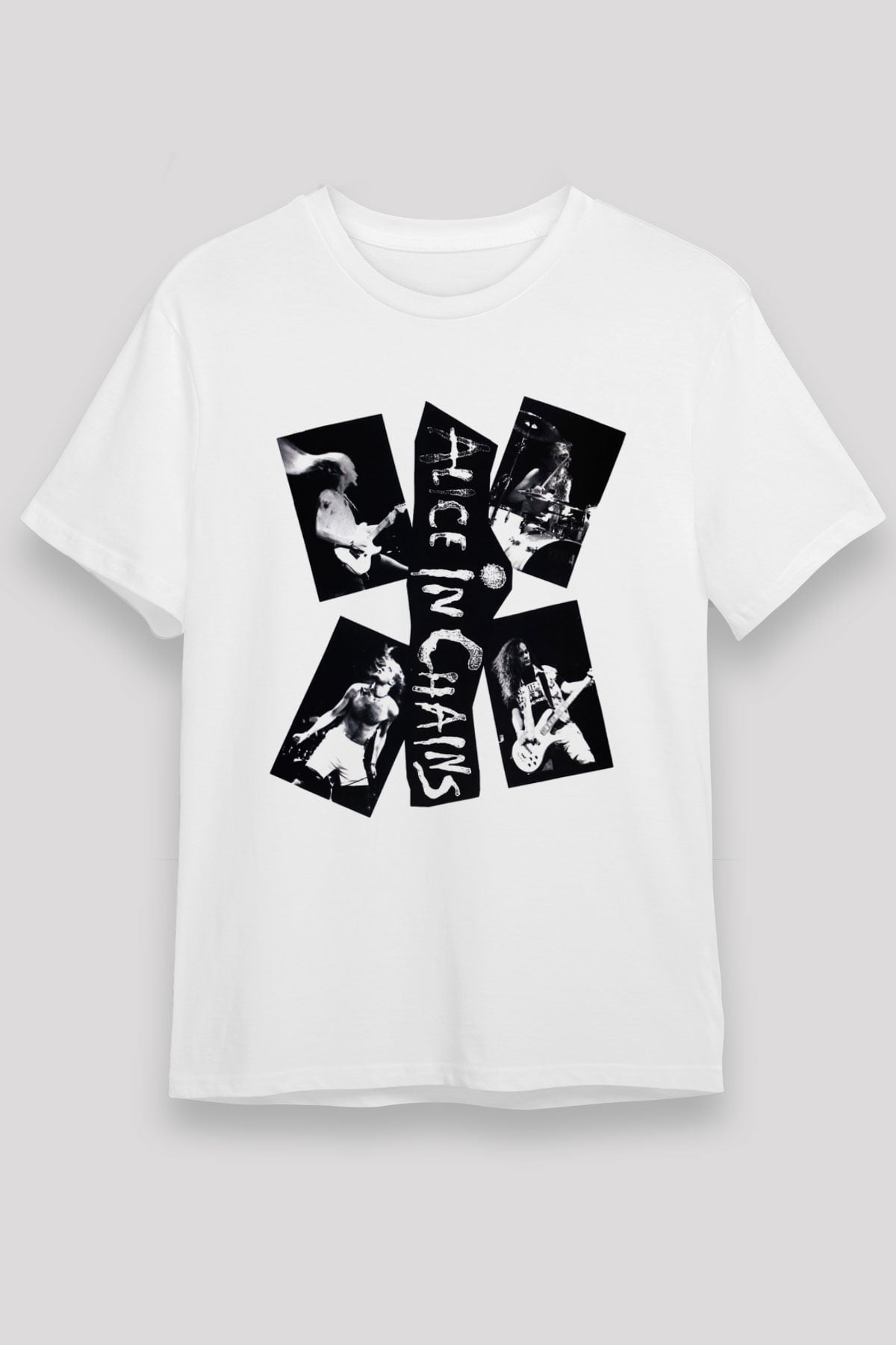 Alice in Chains Beyaz Unisex Tişört T-Shirt - TişörtFabrikası