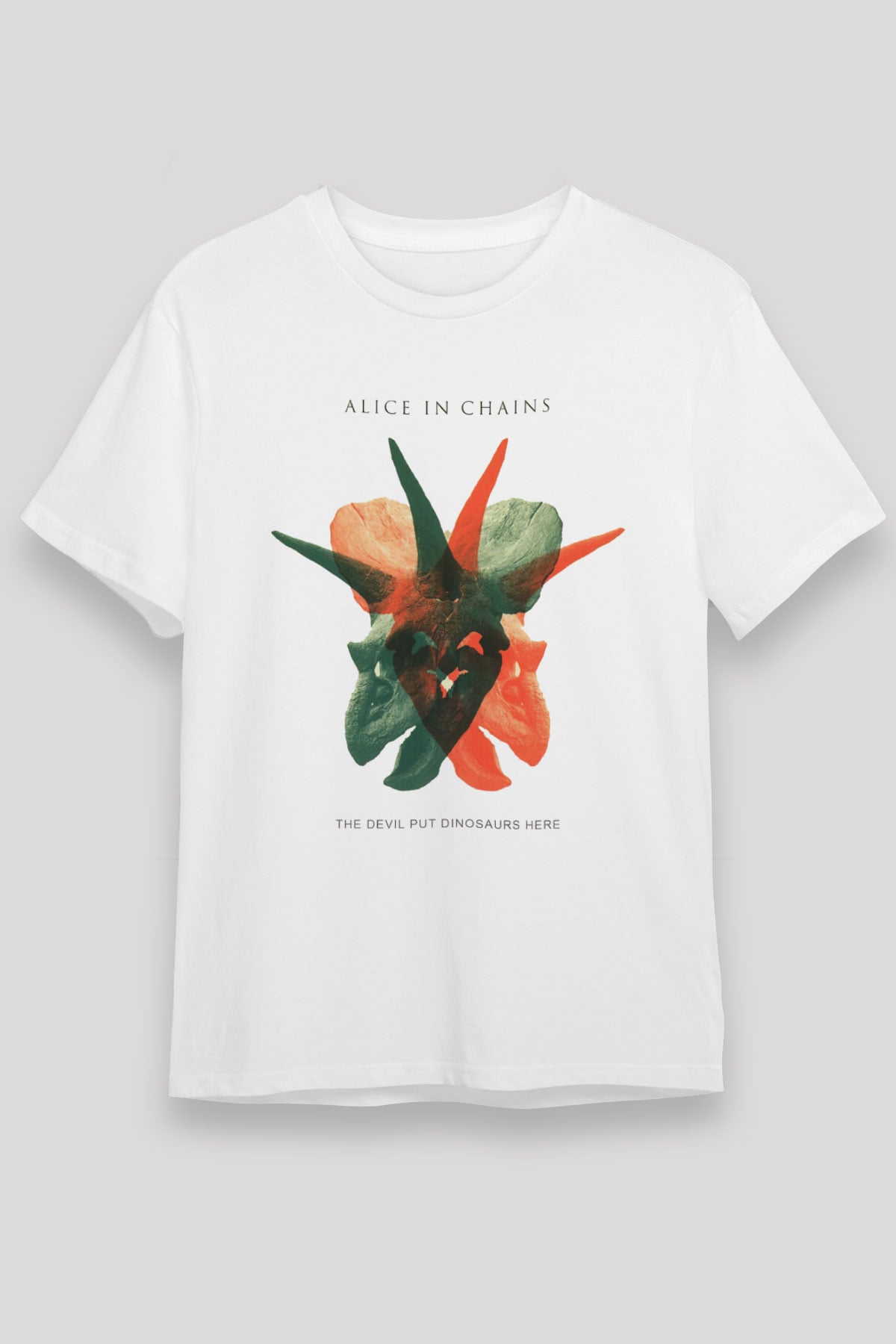 Alice in Chains Beyaz Unisex Tişört T-Shirt - TişörtFabrikası