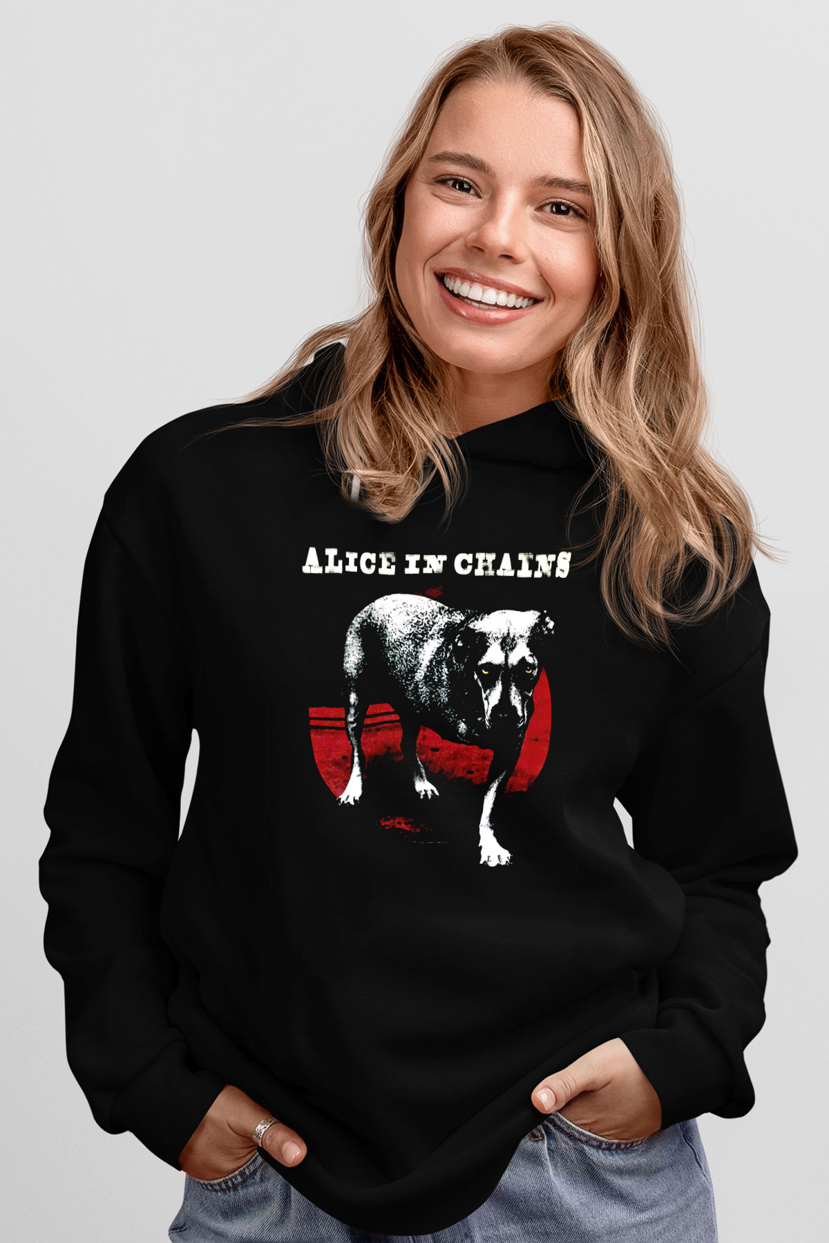 Alice in Chains Siyah Unisex Kapüşonlu Sweatshirt