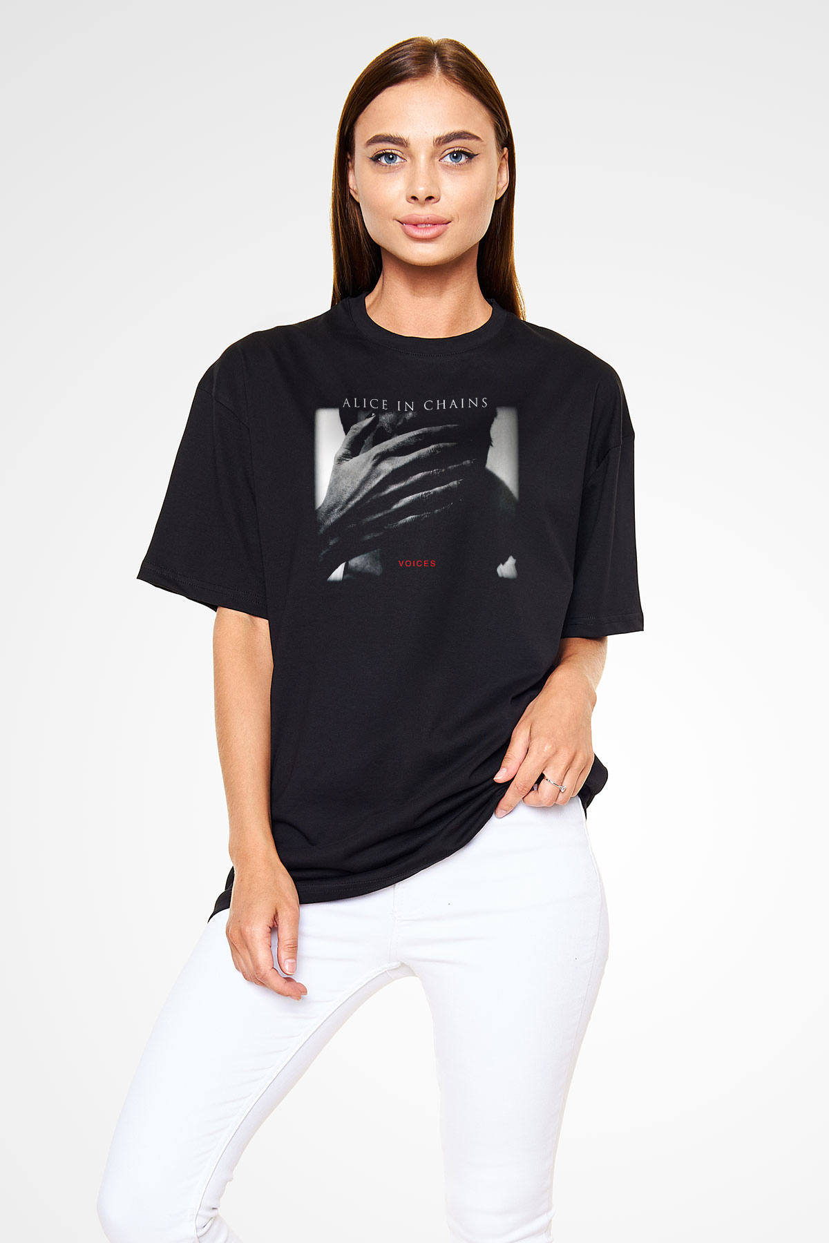 Alice in Chains Siyah Unisex Oversize Tişört T-Shirt