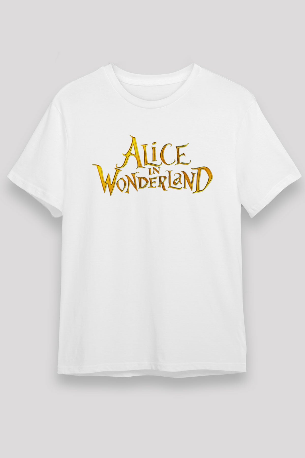 Alice in Wonderland Beyaz Unisex Tişört T-Shirt