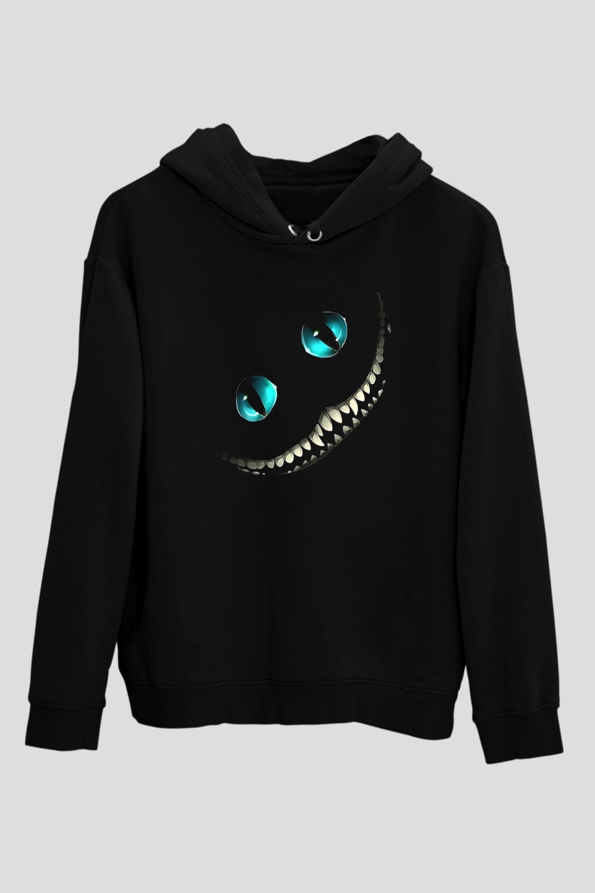 Alice in Wonderland Siyah Unisex Hoodie