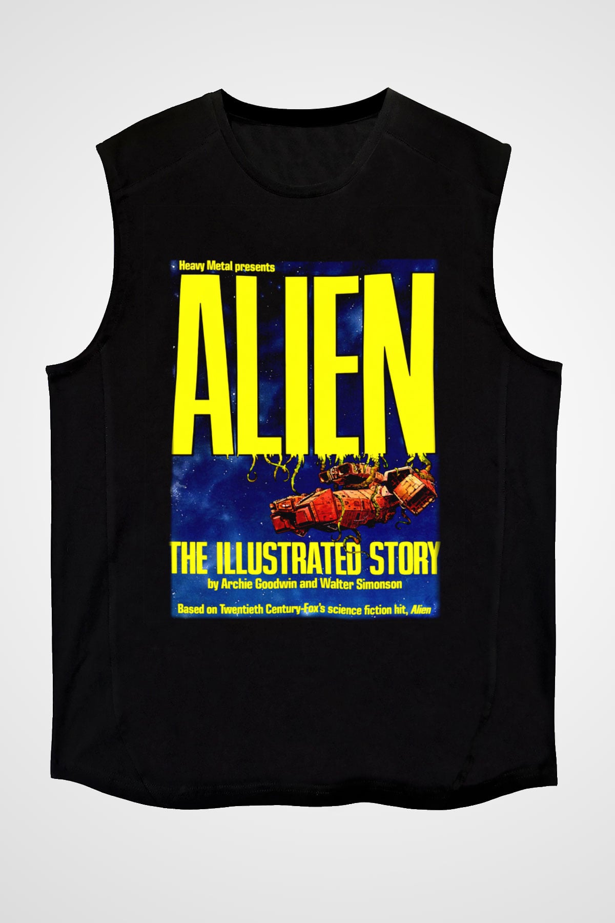 Alien Siyah Unisex Kolsuz Tişört