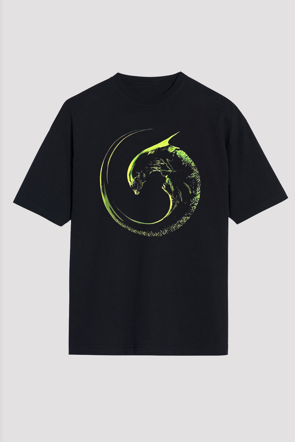 Alien Siyah Unisex Oversize Tişört T-Shirt