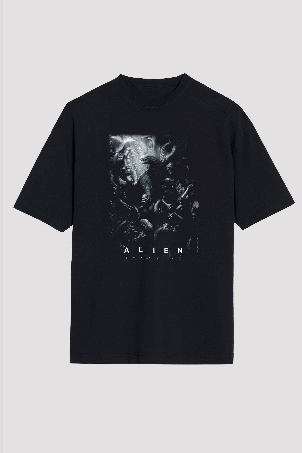 Alien Siyah Unisex Oversize Tişört T-Shirt