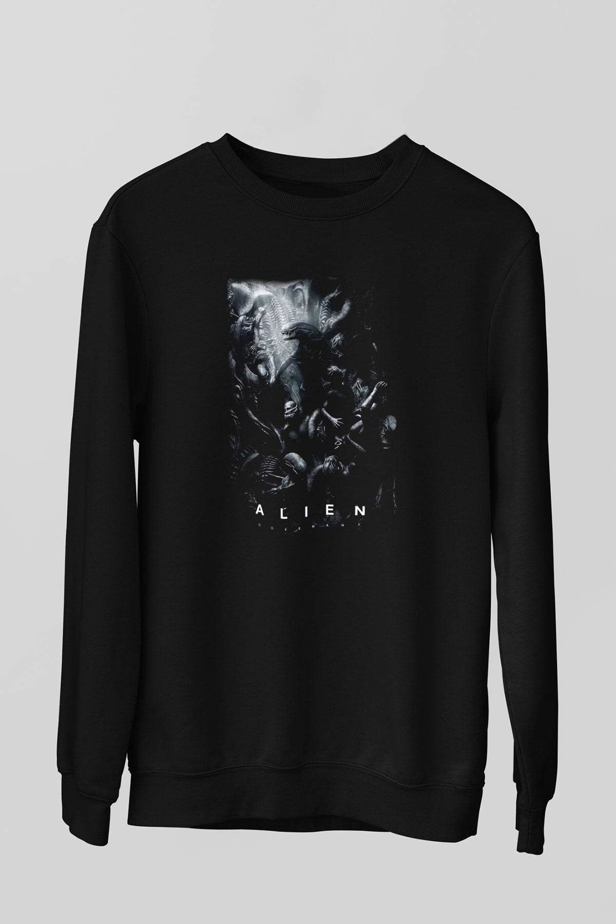 Alien Siyah Unisex Sweatshirt