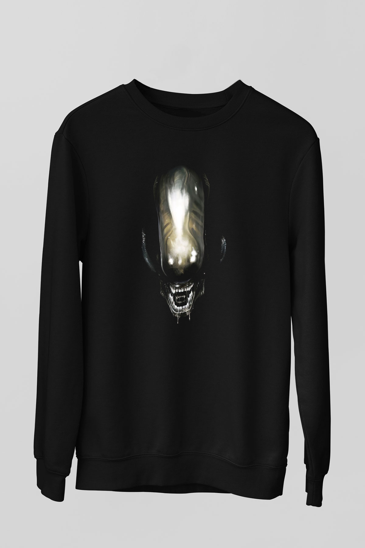 Alien Siyah Unisex Sweatshirt