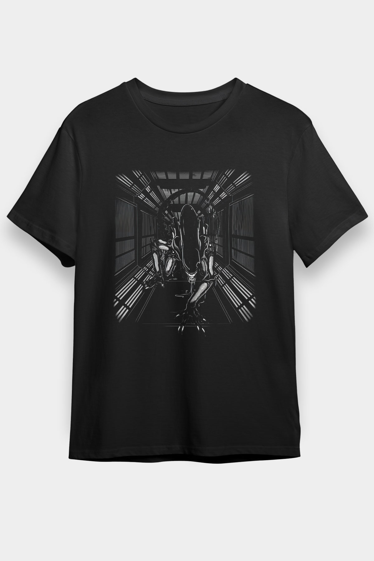 Alien Siyah Unisex Tişört T-Shirt