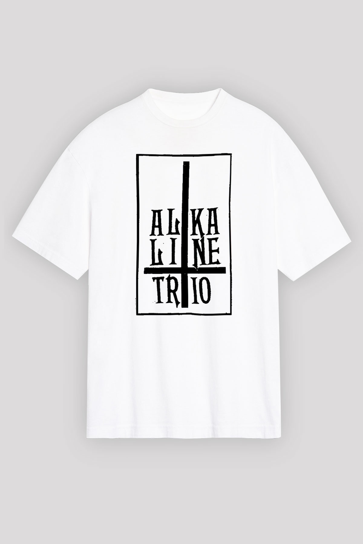 Alkaline Trio Beyaz Unisex Oversize Tişört T-Shirt