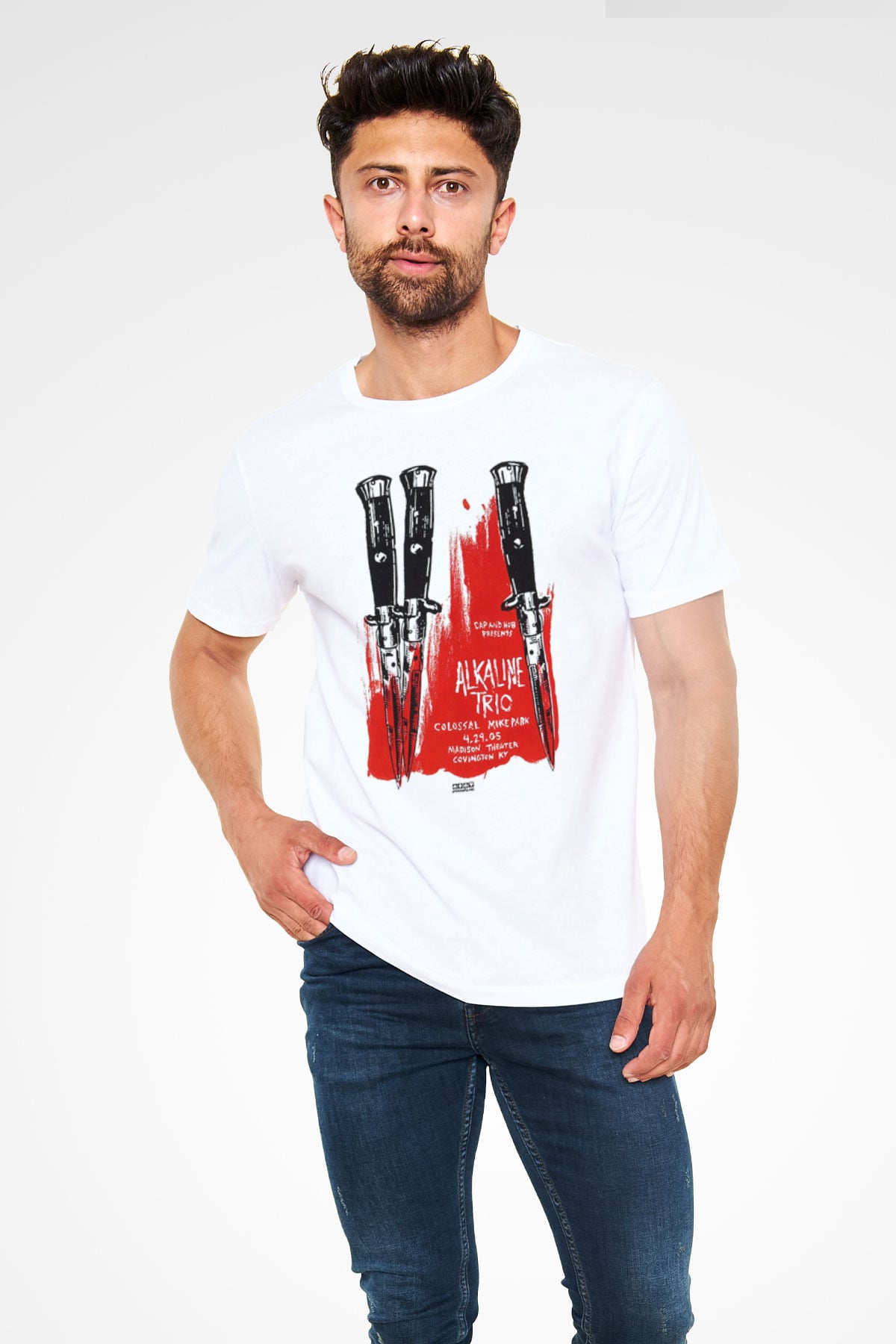 Alkaline Trio Beyaz Unisex Tişört T-Shirt - TişörtFabrikası
