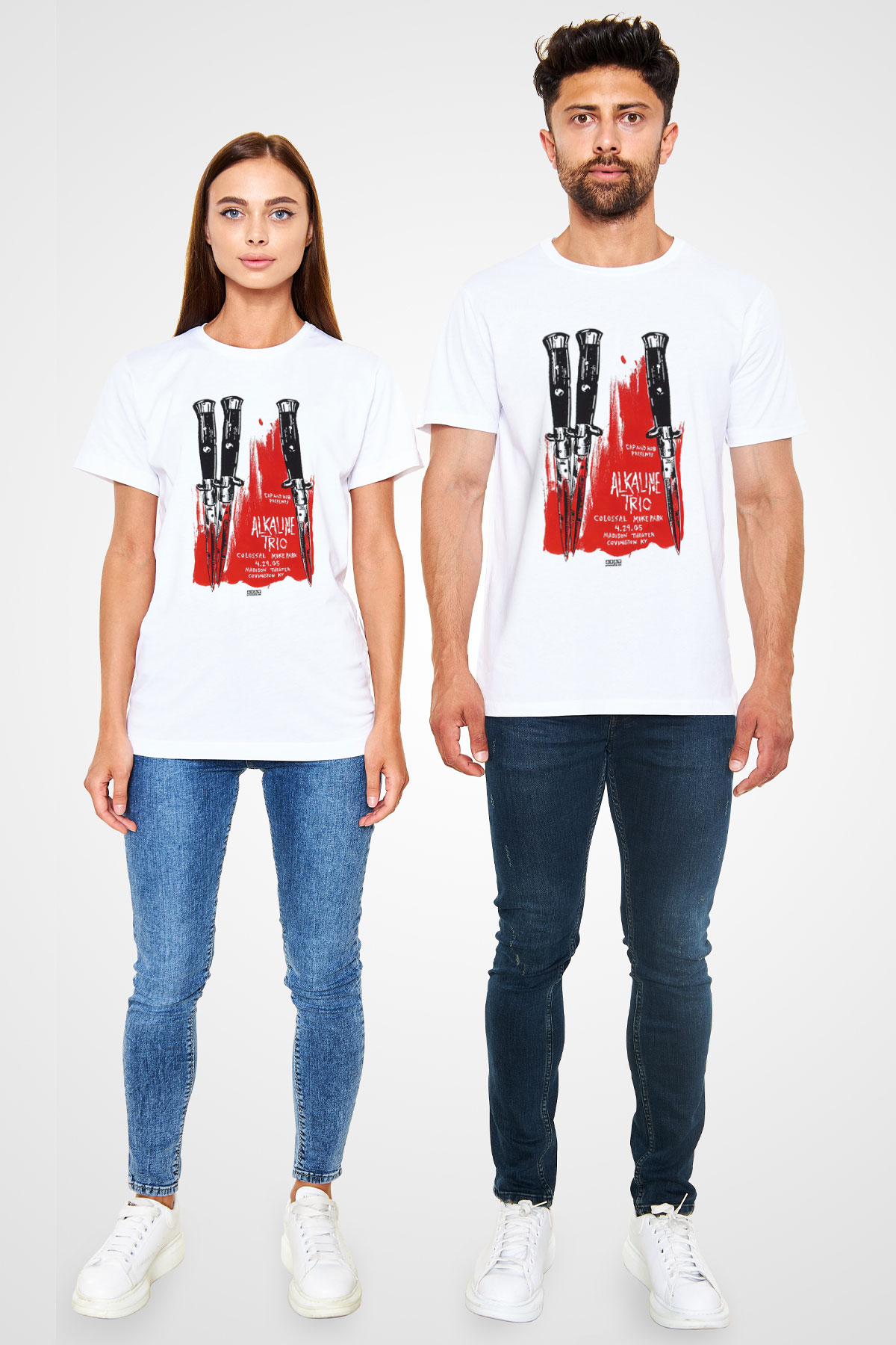 Alkaline Trio Beyaz Unisex Tişört T-Shirt - TişörtFabrikası
