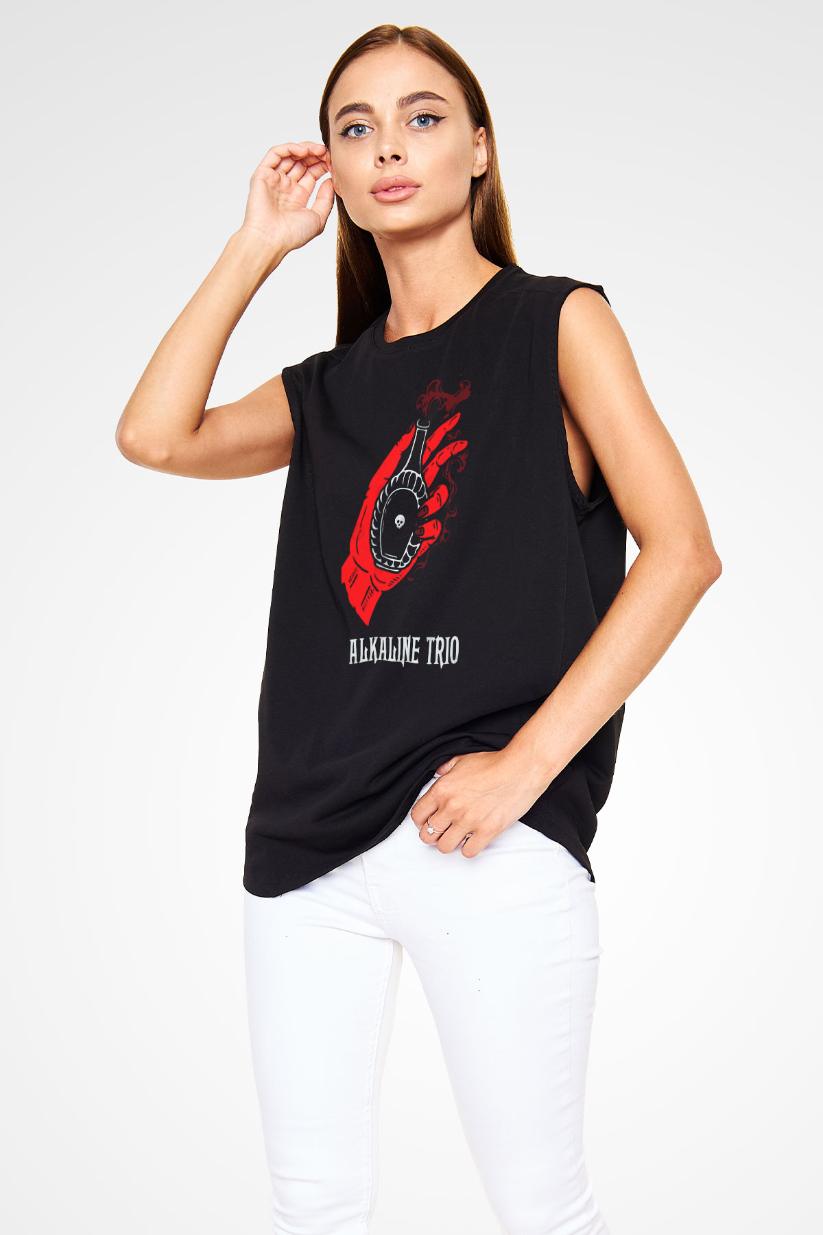 Alkaline Trio Siyah Unisex Kolsuz Tişört