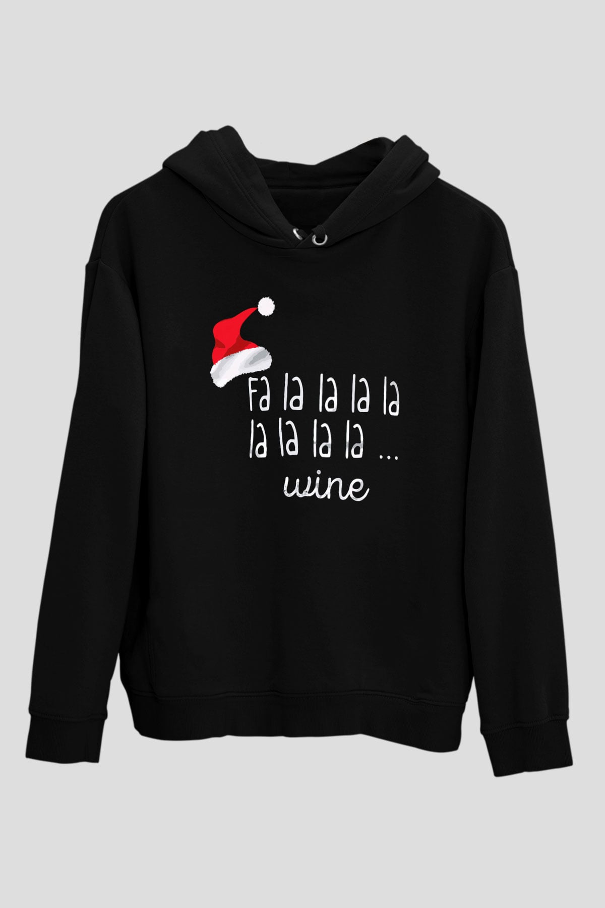 Alkol Siyah Unisex Hoodie