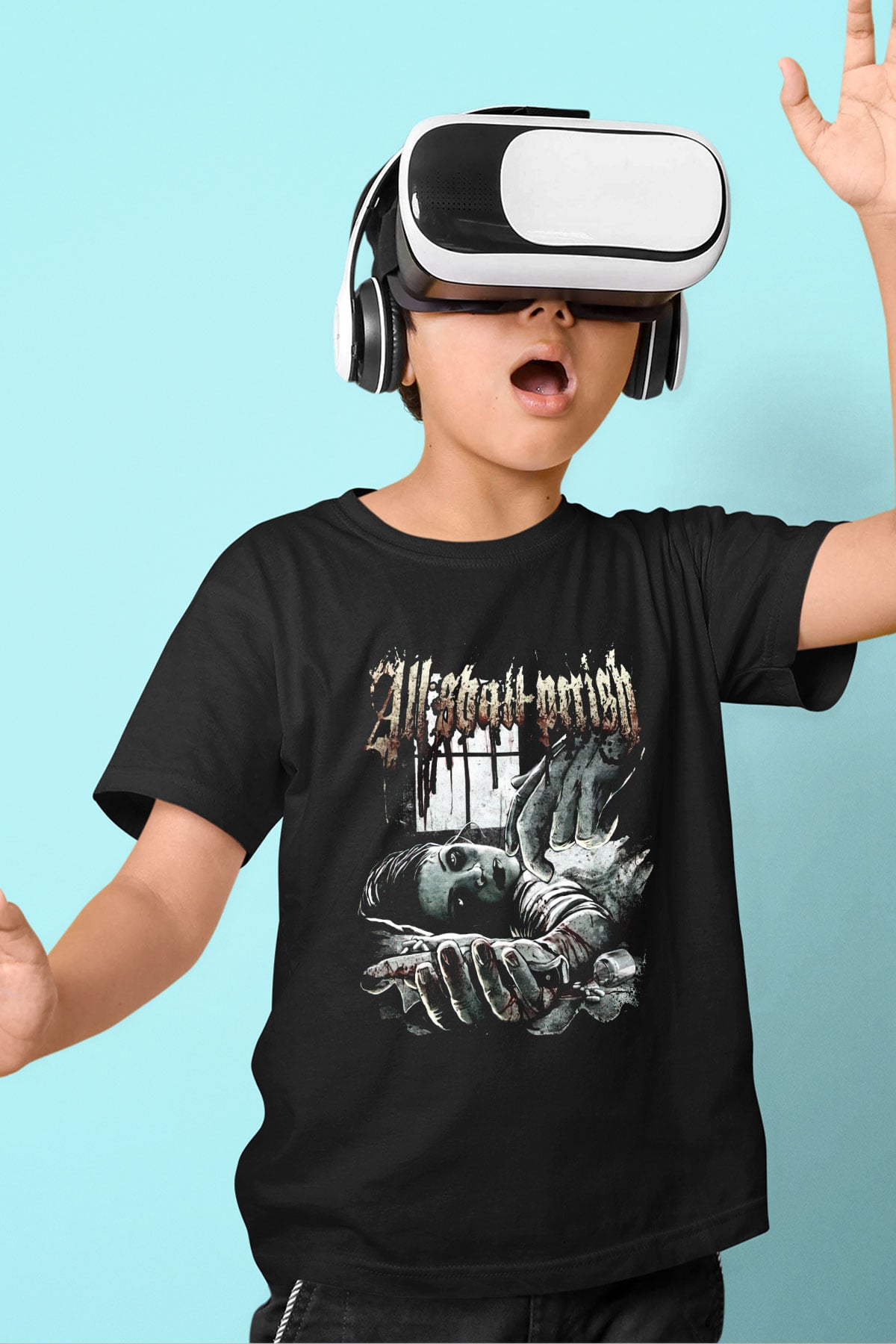 All Shall Perish Baskılı Siyah Unisex Çocuk Tişört