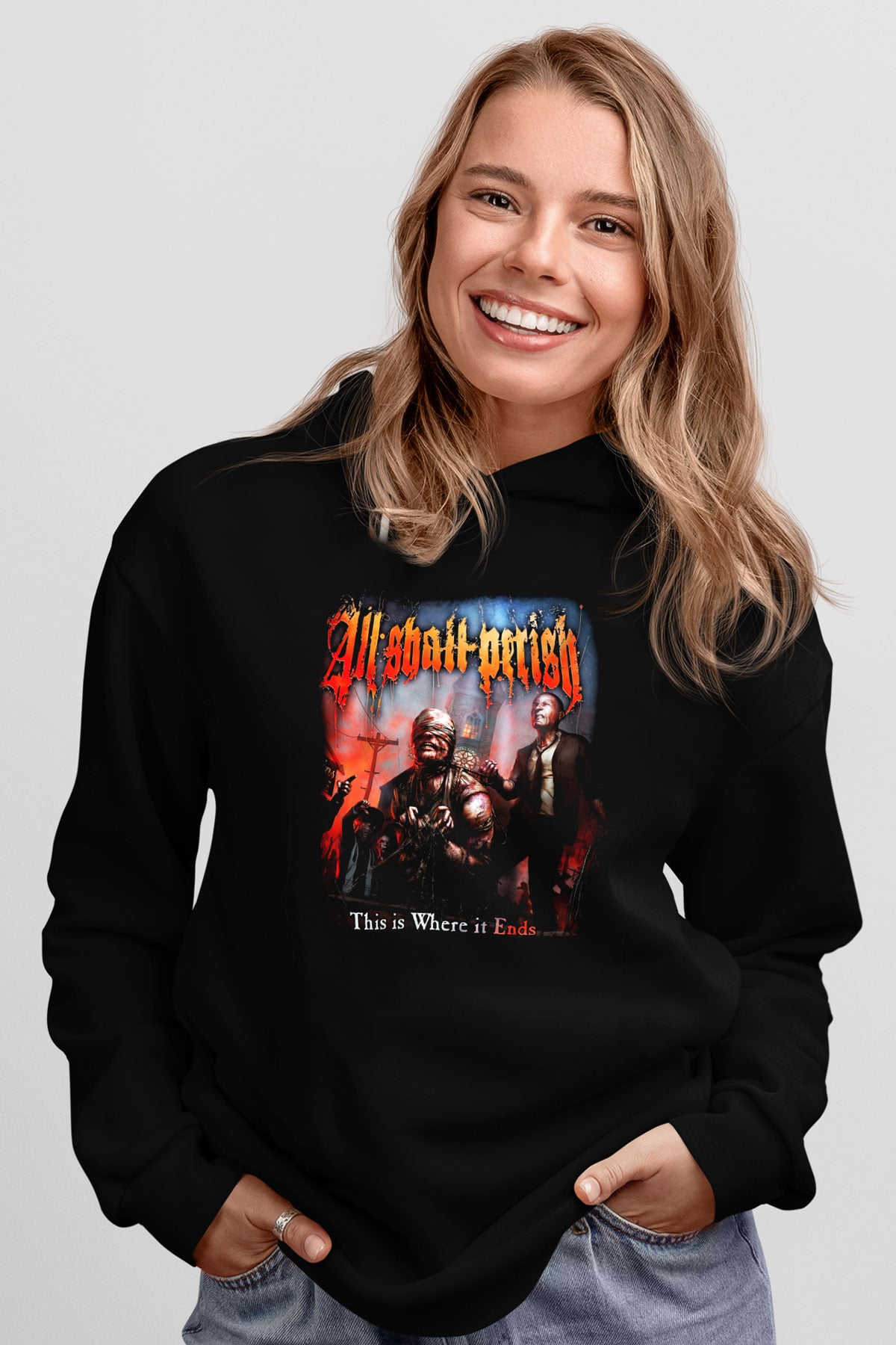 All Shall Perish Siyah Unisex Hoodie
