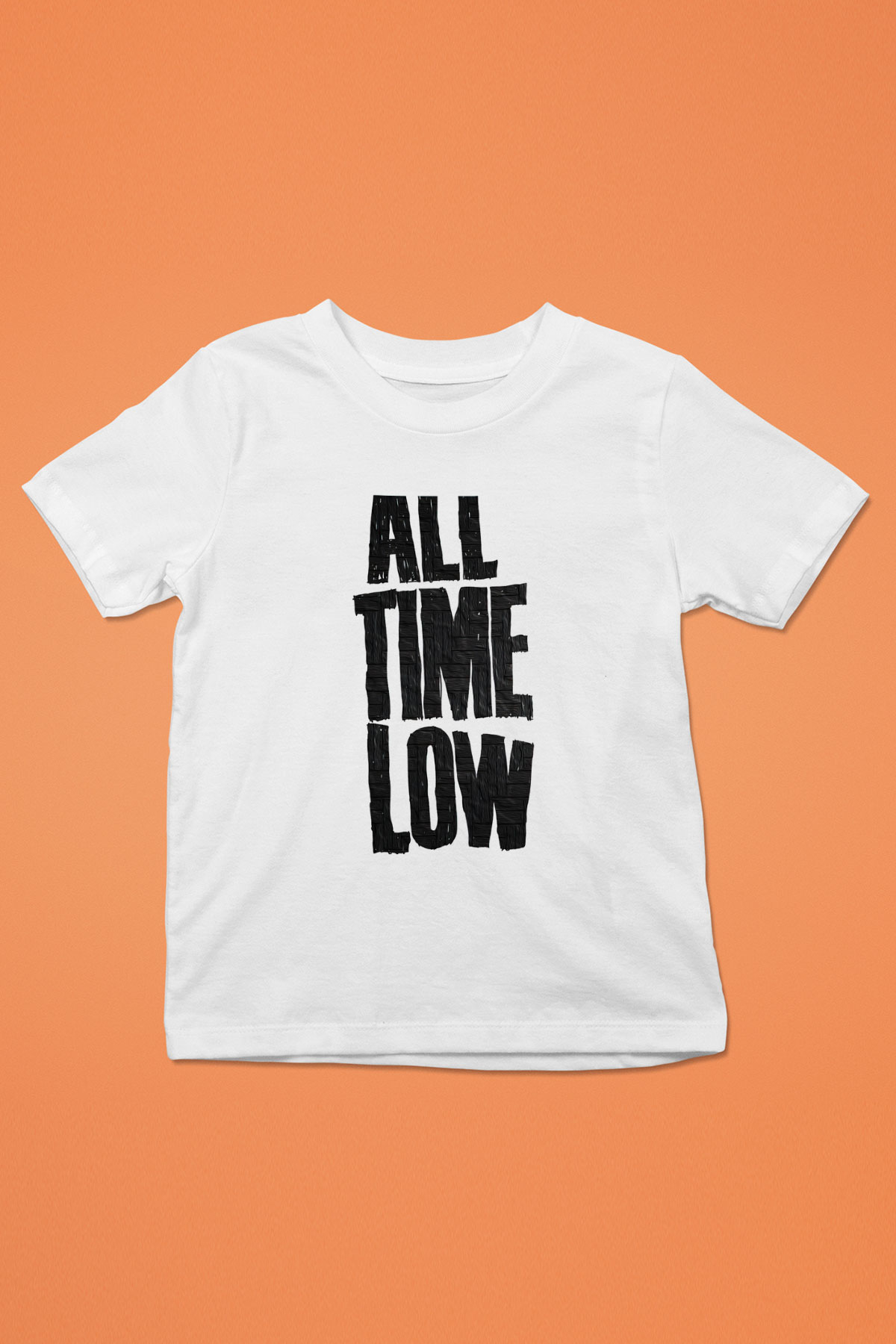 All Time Low Baskılı Beyaz Unisex Çocuk Tişört