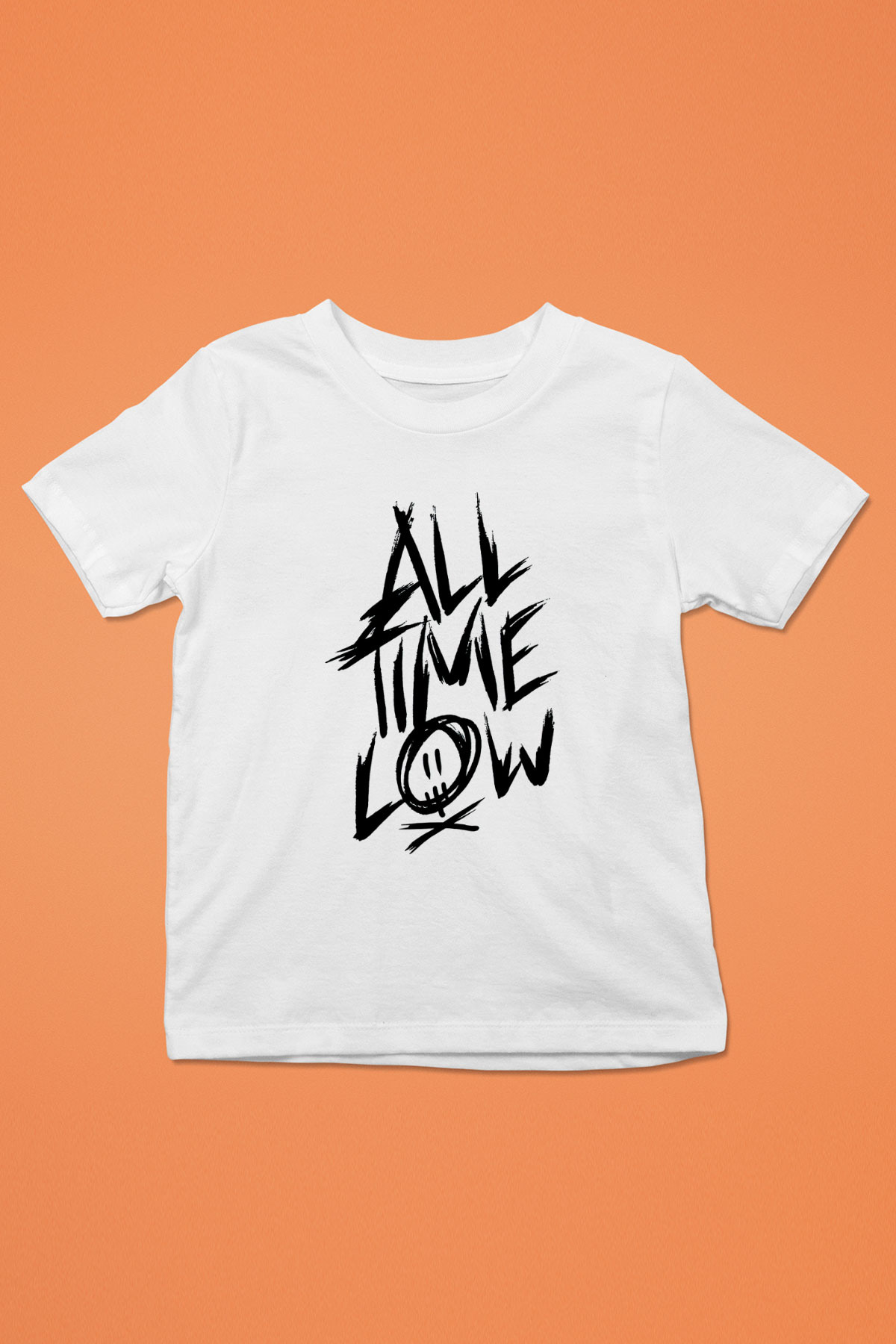 All Time Low Baskılı Beyaz Unisex Çocuk Tişört