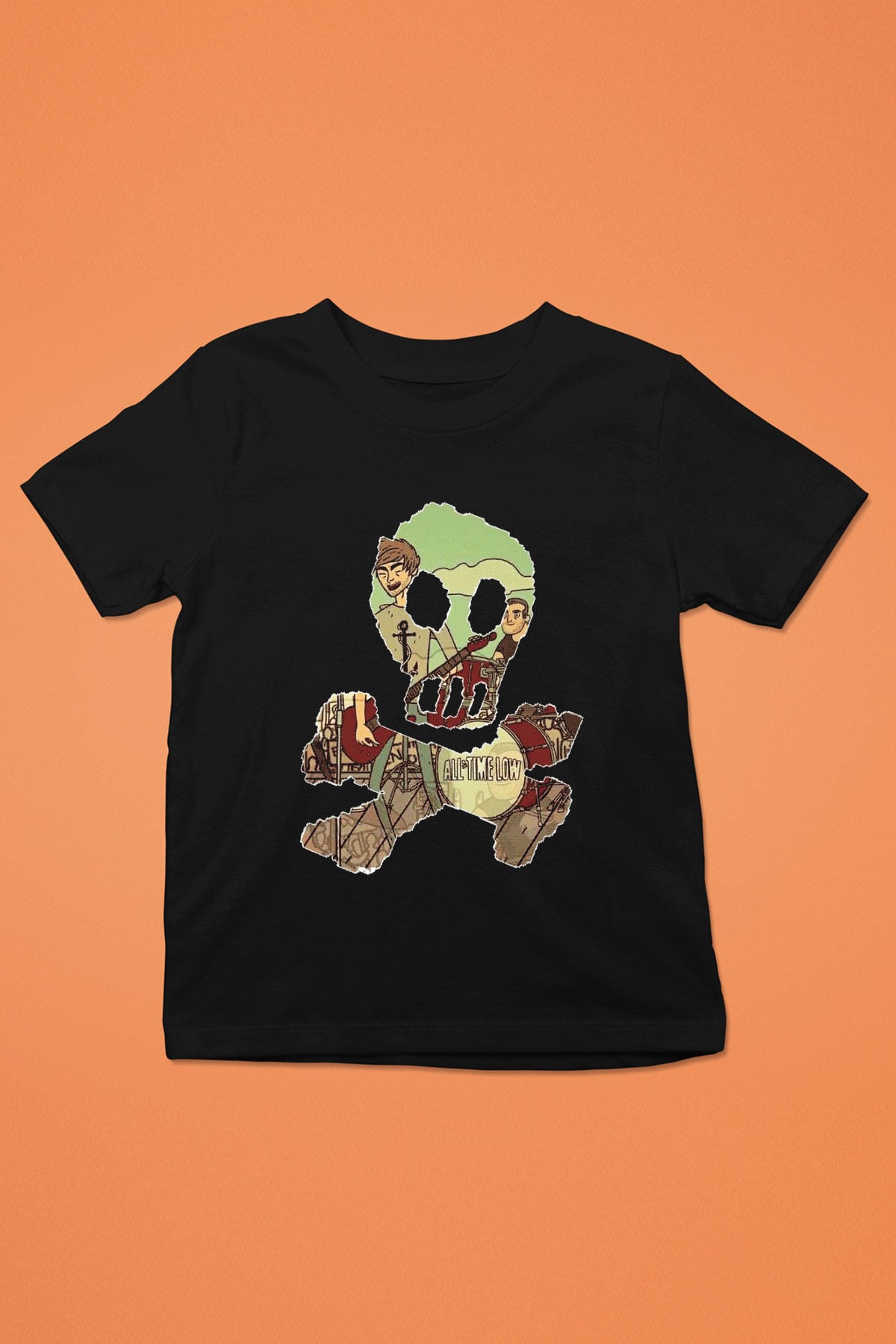 All Time Low Baskılı Siyah Unisex Çocuk Tişört